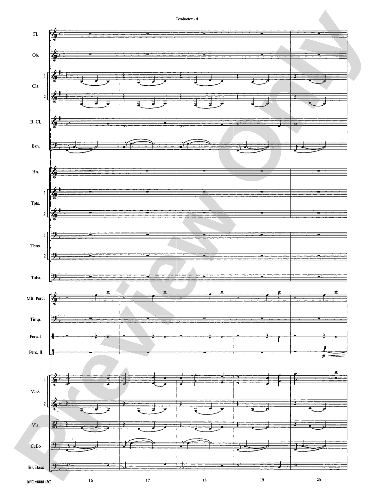 A Christmas Hymn: Full Orchestra Conductor Score & Parts