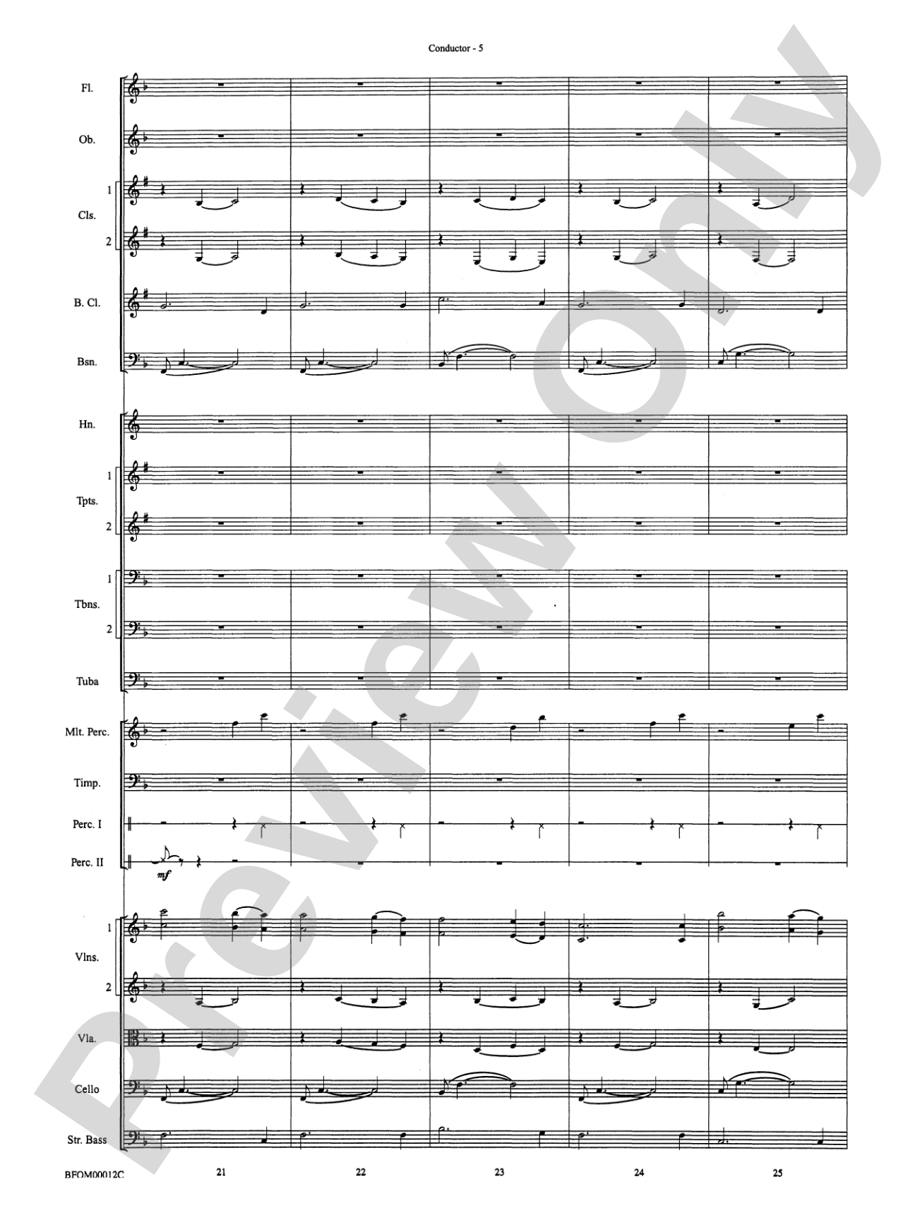 A Christmas Hymn: Full Orchestra Conductor Score & Parts