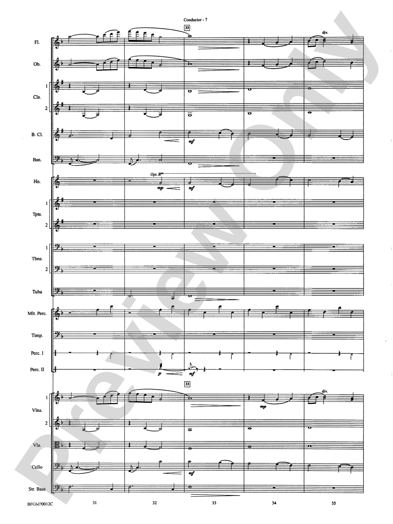 A Christmas Hymn: Full Orchestra Conductor Score & Parts
