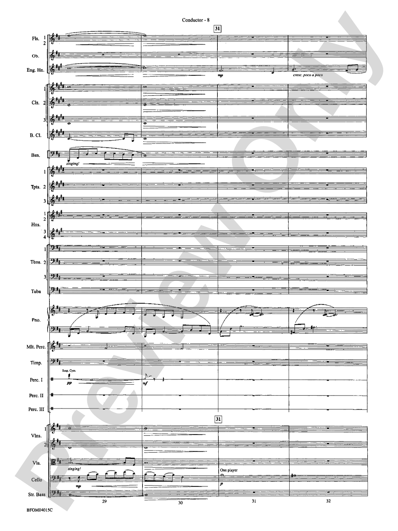 The Isle of Calypso (from The Odyssey (Symphony No. 2)): Full Orchestra Conductor Score & Parts