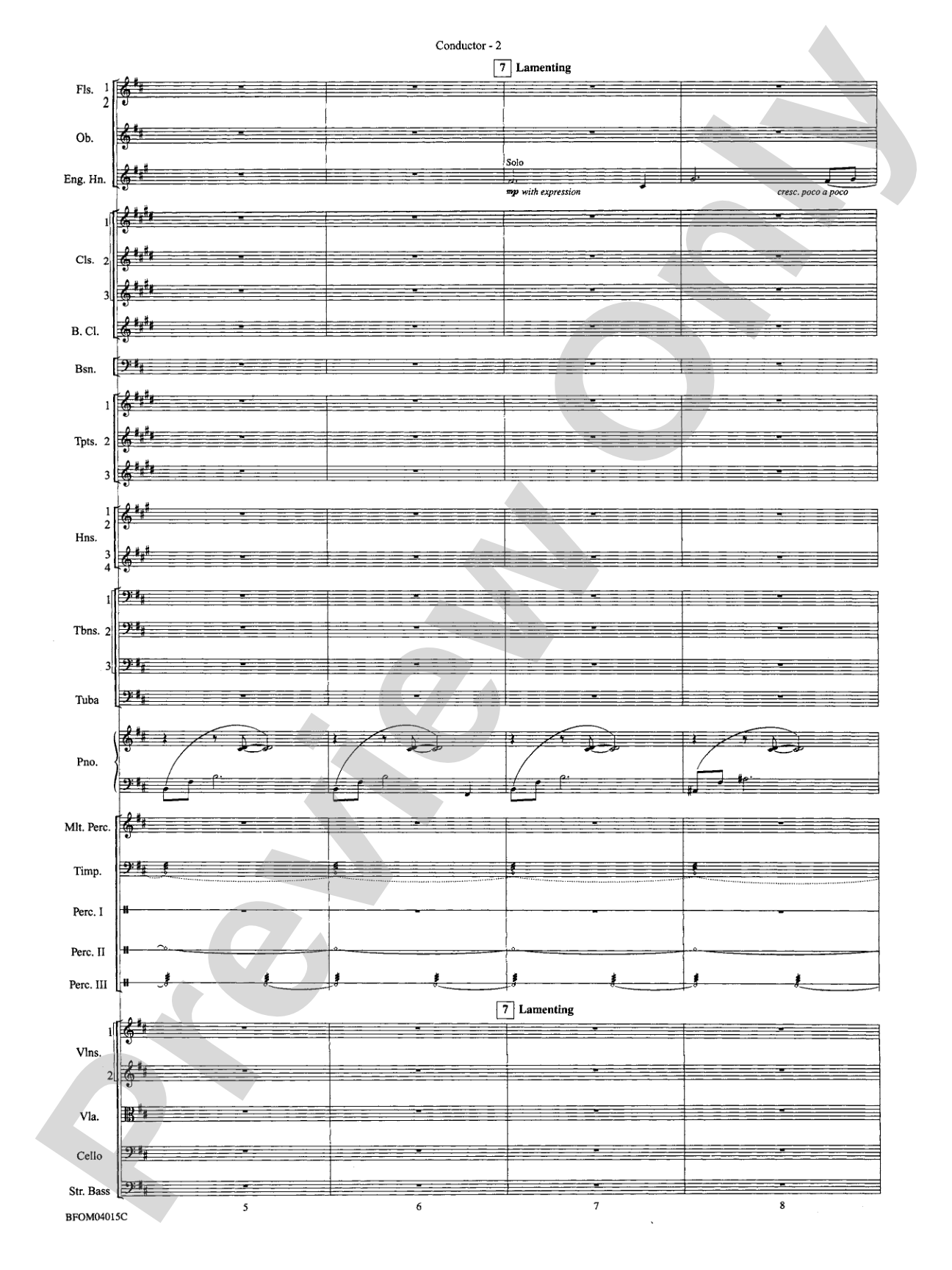 The Isle of Calypso (from The Odyssey (Symphony No. 2)): Full Orchestra Conductor Score & Parts