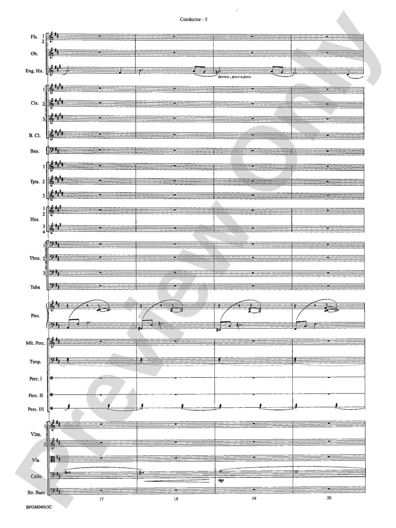 The Isle of Calypso (from The Odyssey (Symphony No. 2)): Full Orchestra Conductor Score & Parts