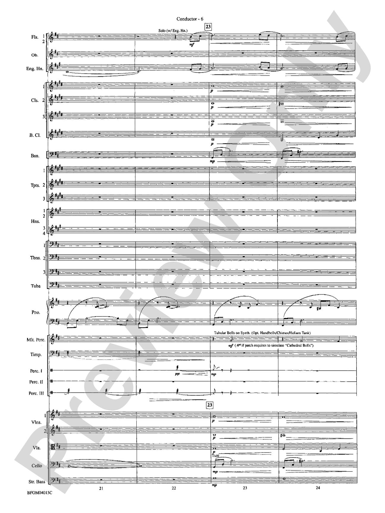 The Isle of Calypso (from The Odyssey (Symphony No. 2)): Full Orchestra Conductor Score & Parts