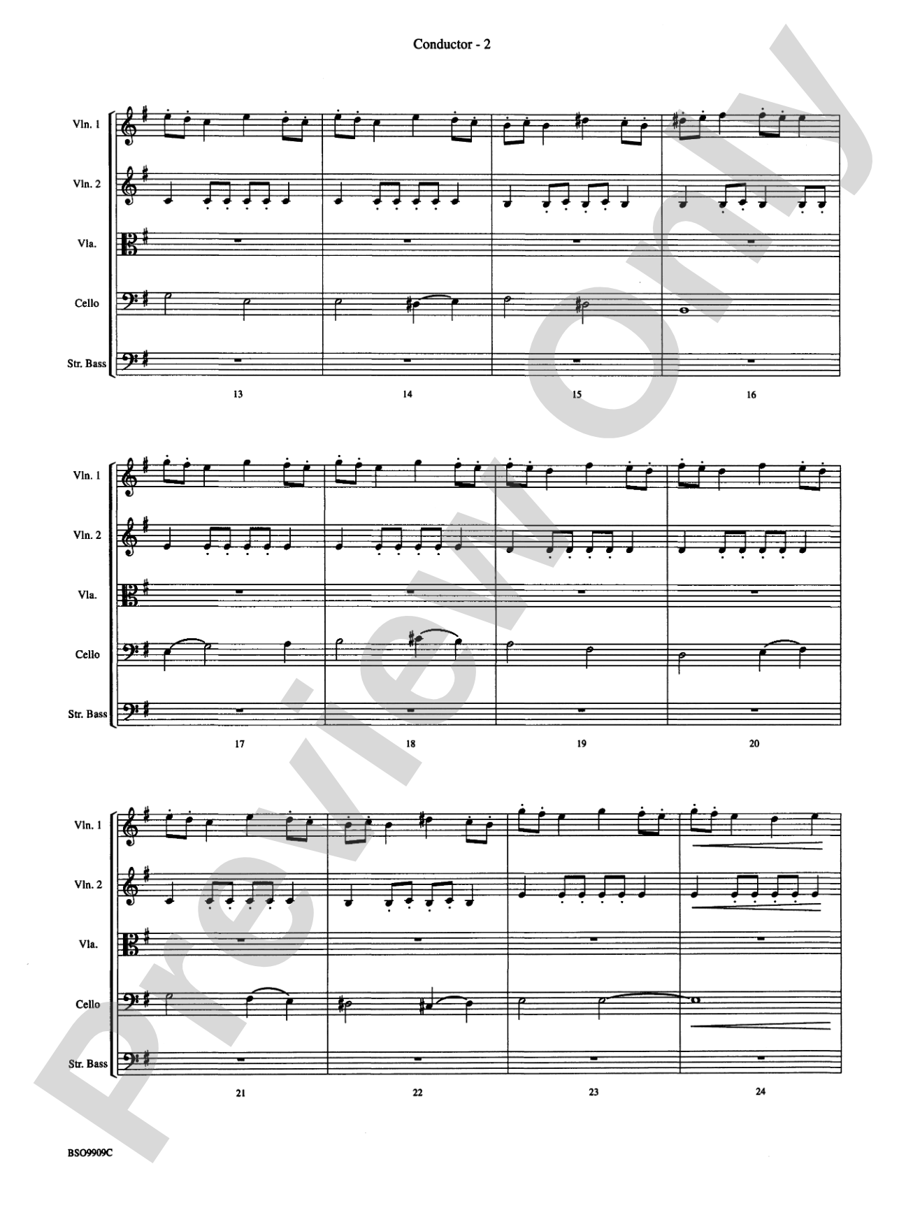 Variant on an Old English Carol: String Orchestra Conductor Score & Parts
