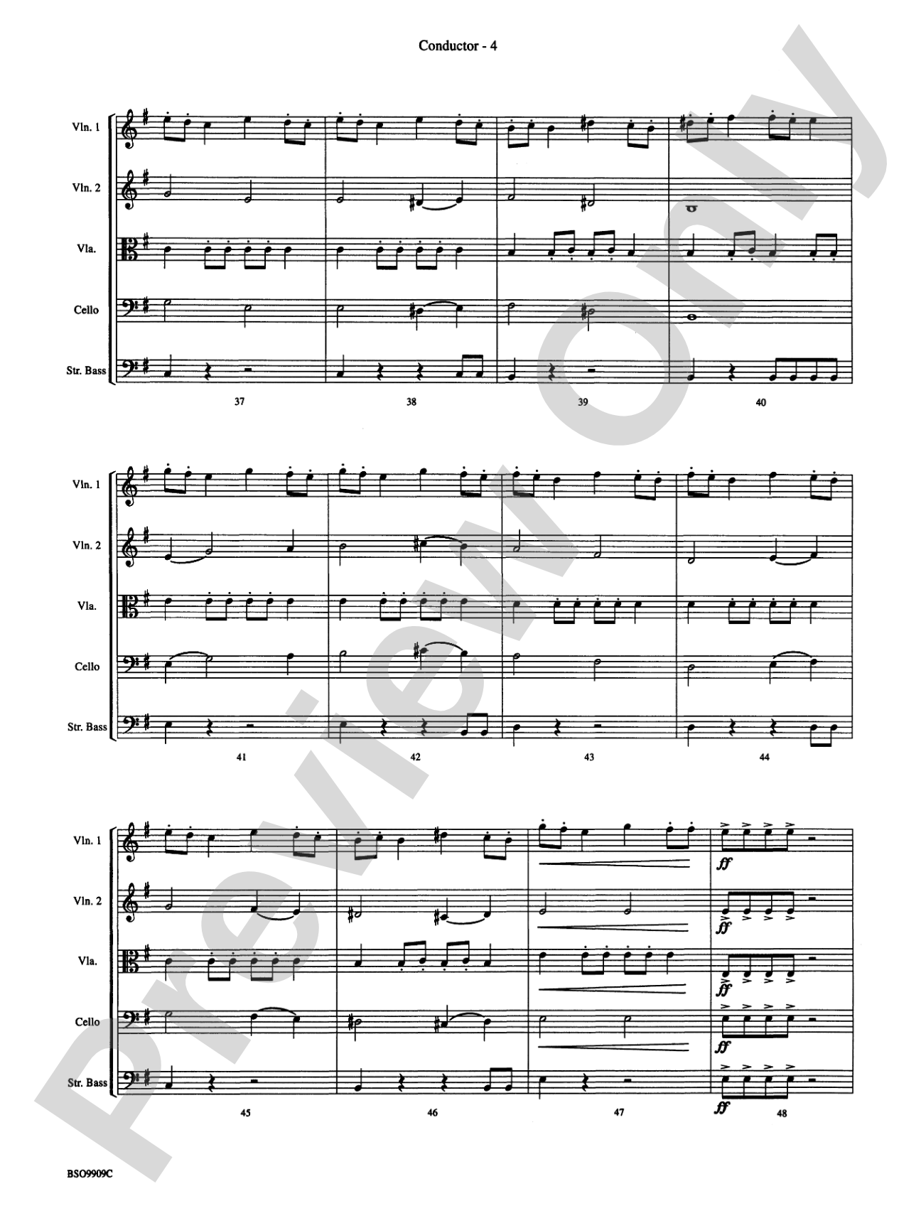 Variant on an Old English Carol: String Orchestra Conductor Score & Parts