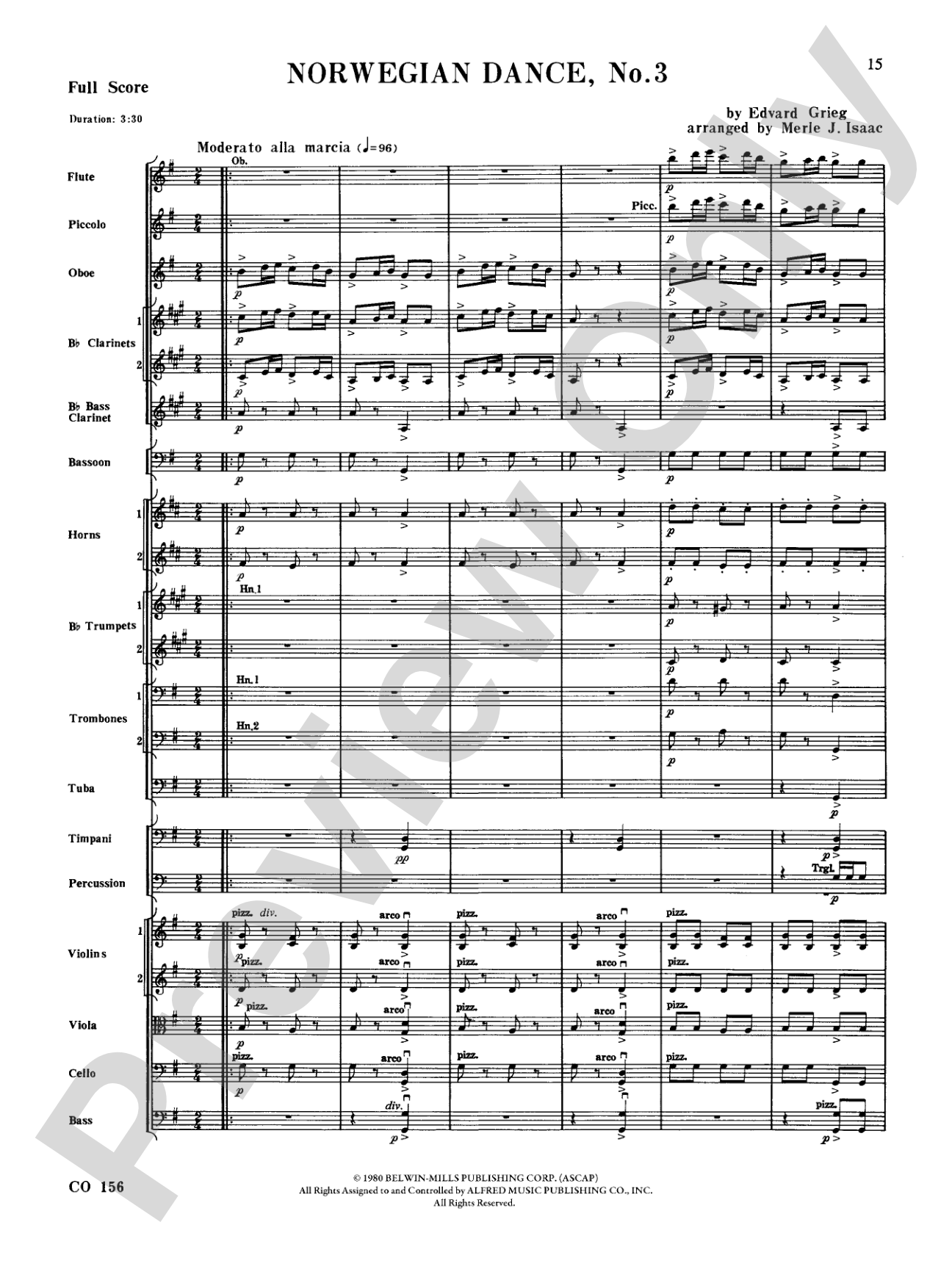 Norwegian Dances Nos. 2 & 3: Full Orchestra Conductor Score & Parts