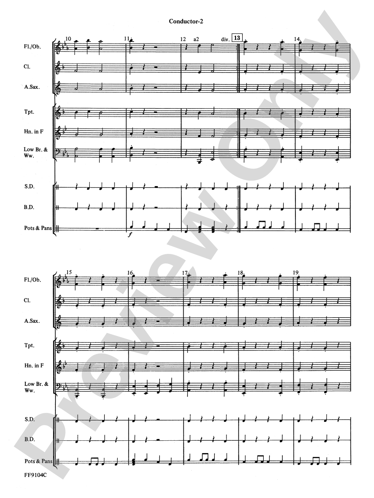 Concerto for Pots and Pans: Score