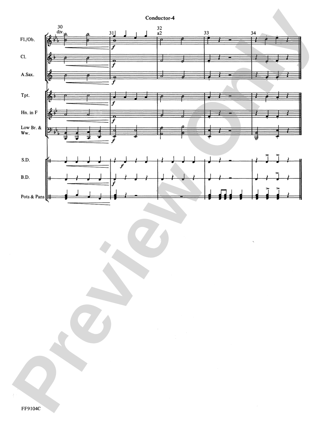 Concerto for Pots and Pans: Score