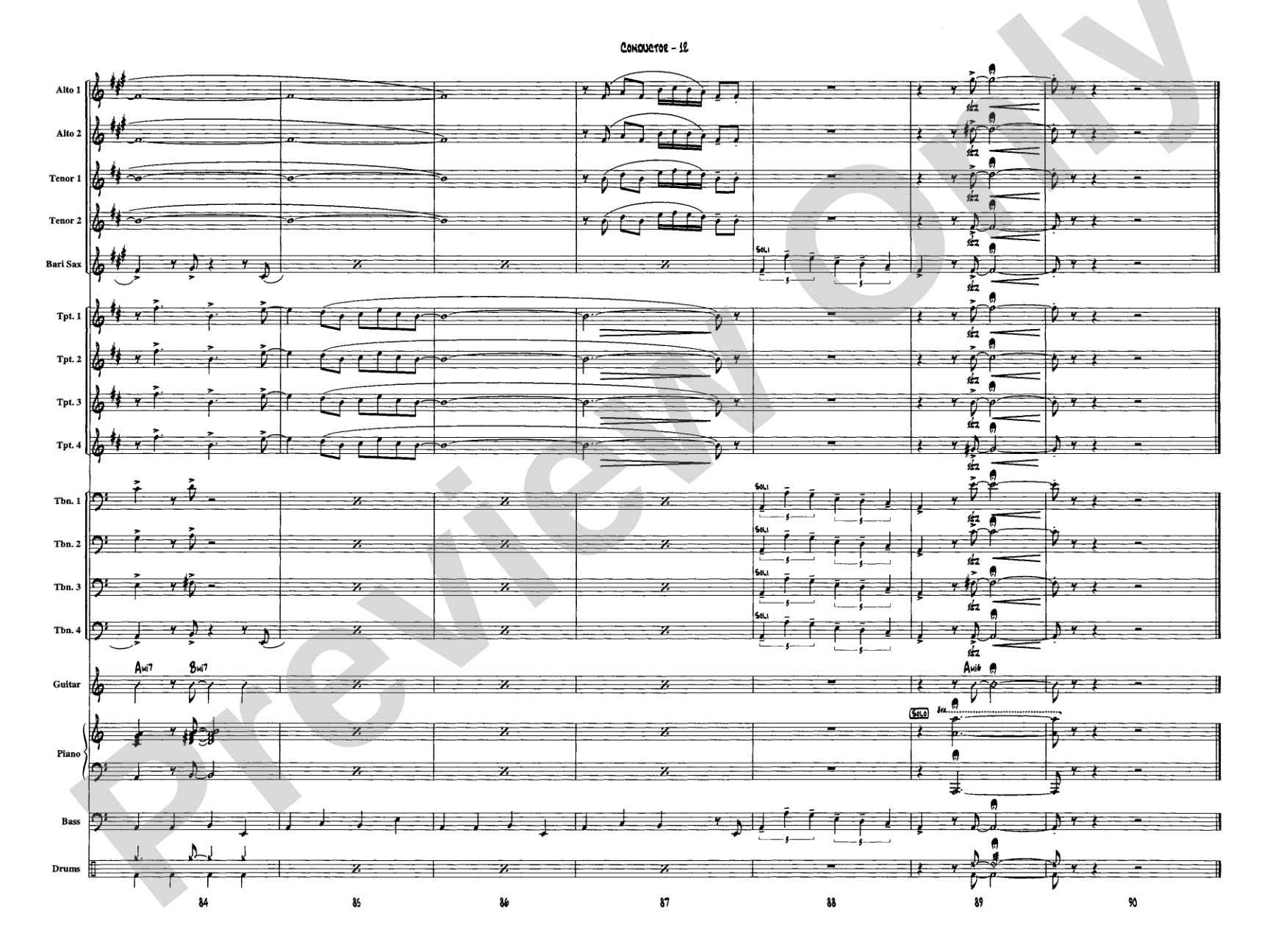 Moondance: Jazz Ensemble Conductor Score & Parts