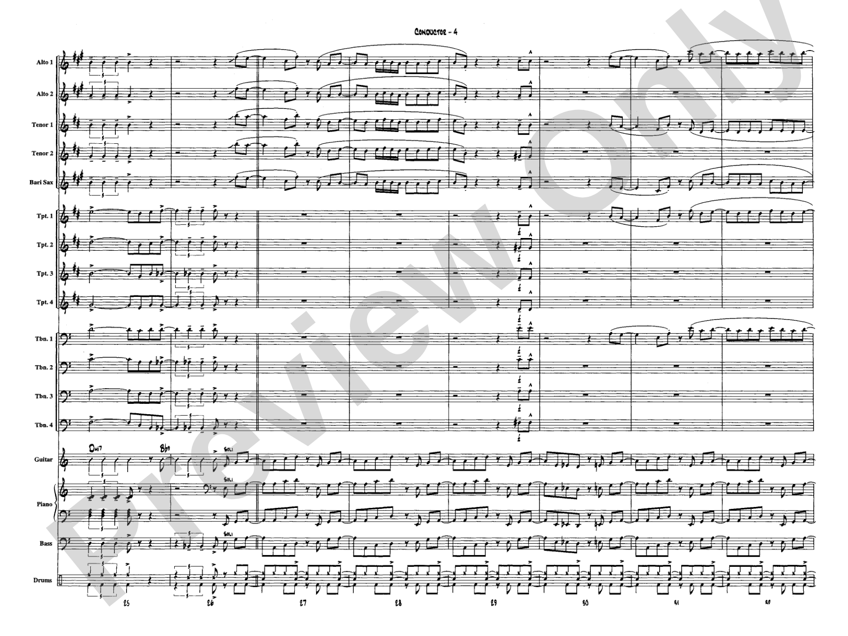 Moondance: Jazz Ensemble Conductor Score & Parts