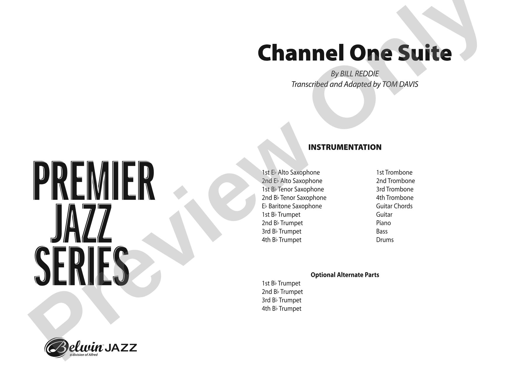 Channel One Suite: Jazz Ensemble Conductor Score & Parts