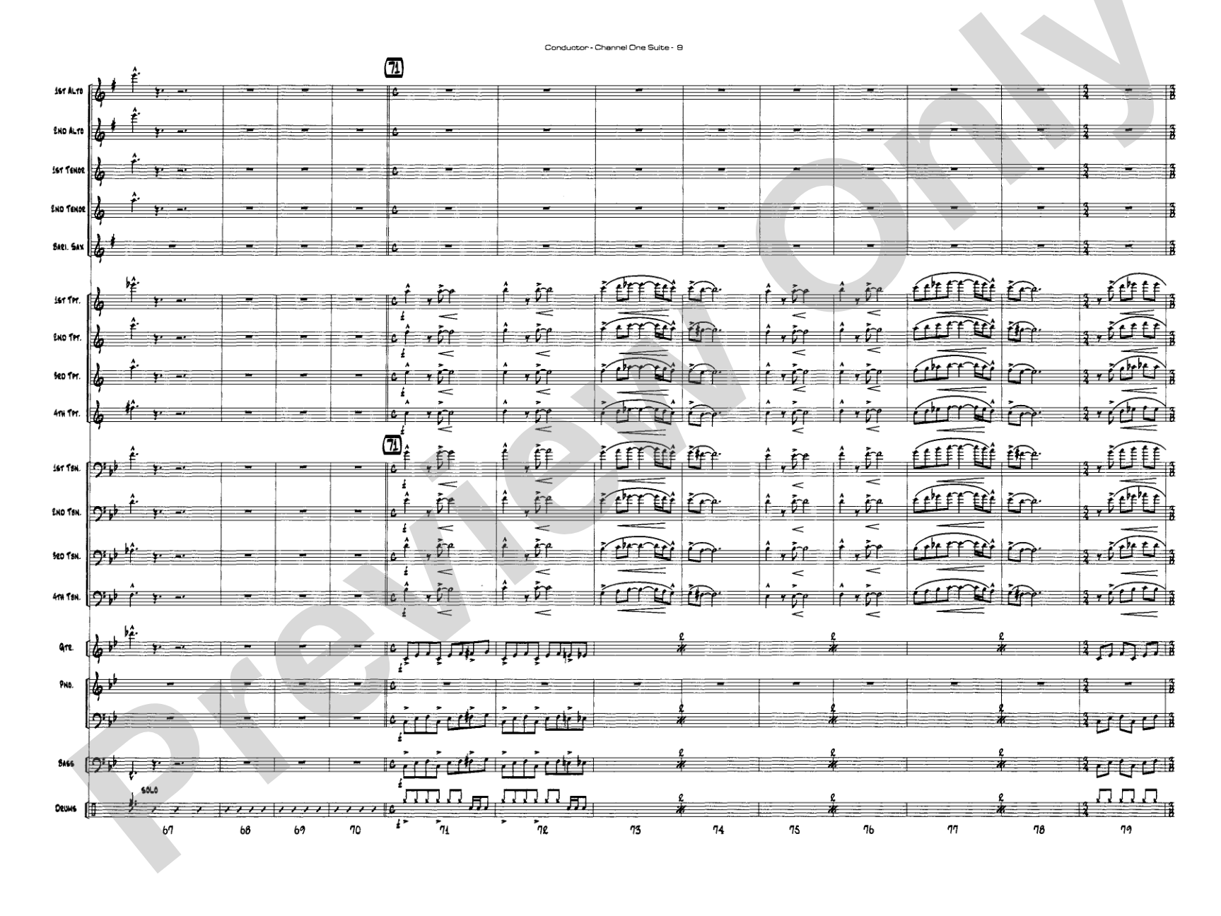 Channel One Suite: Jazz Ensemble Conductor Score & Parts