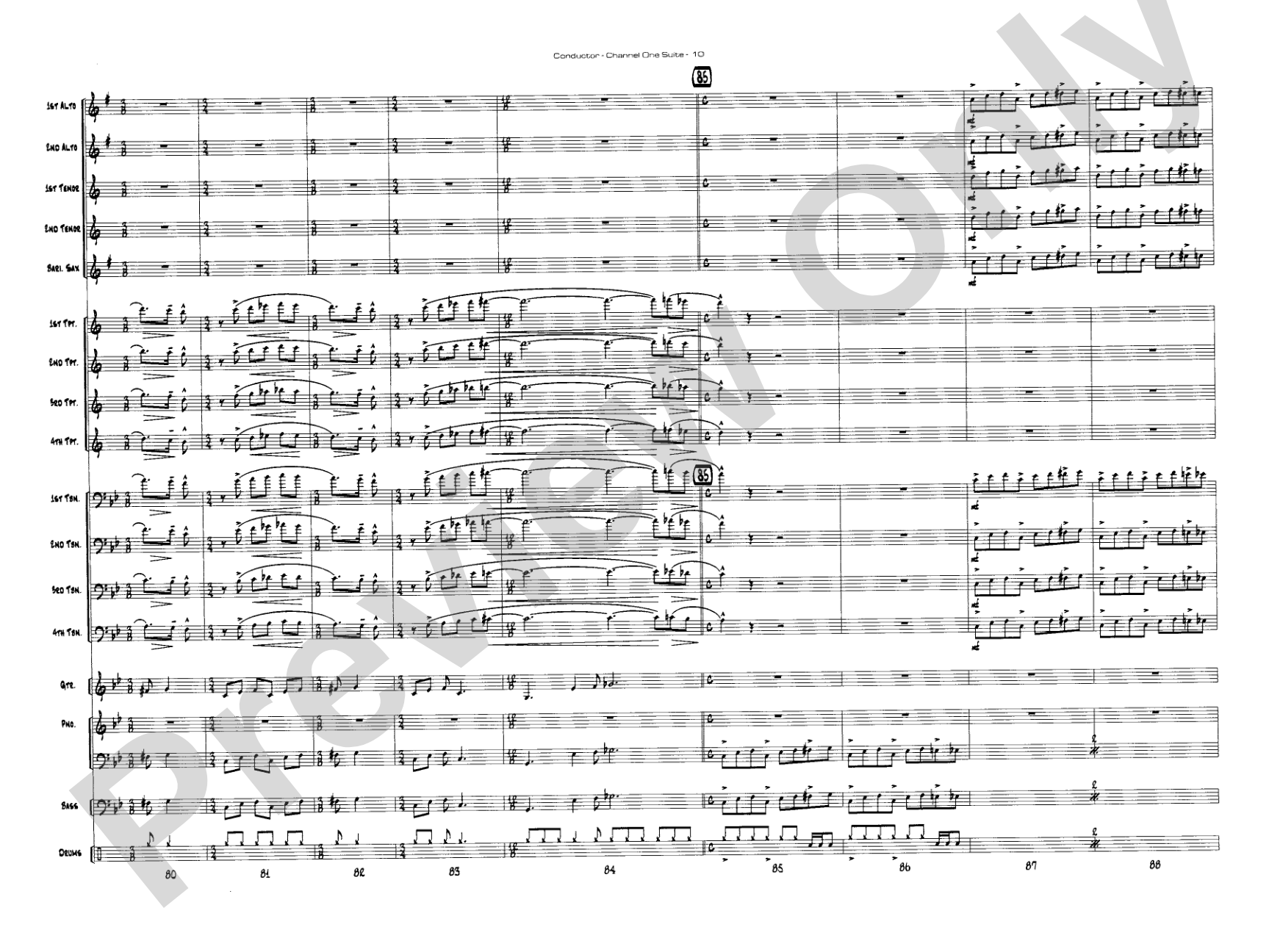 Channel One Suite: Jazz Ensemble Conductor Score & Parts