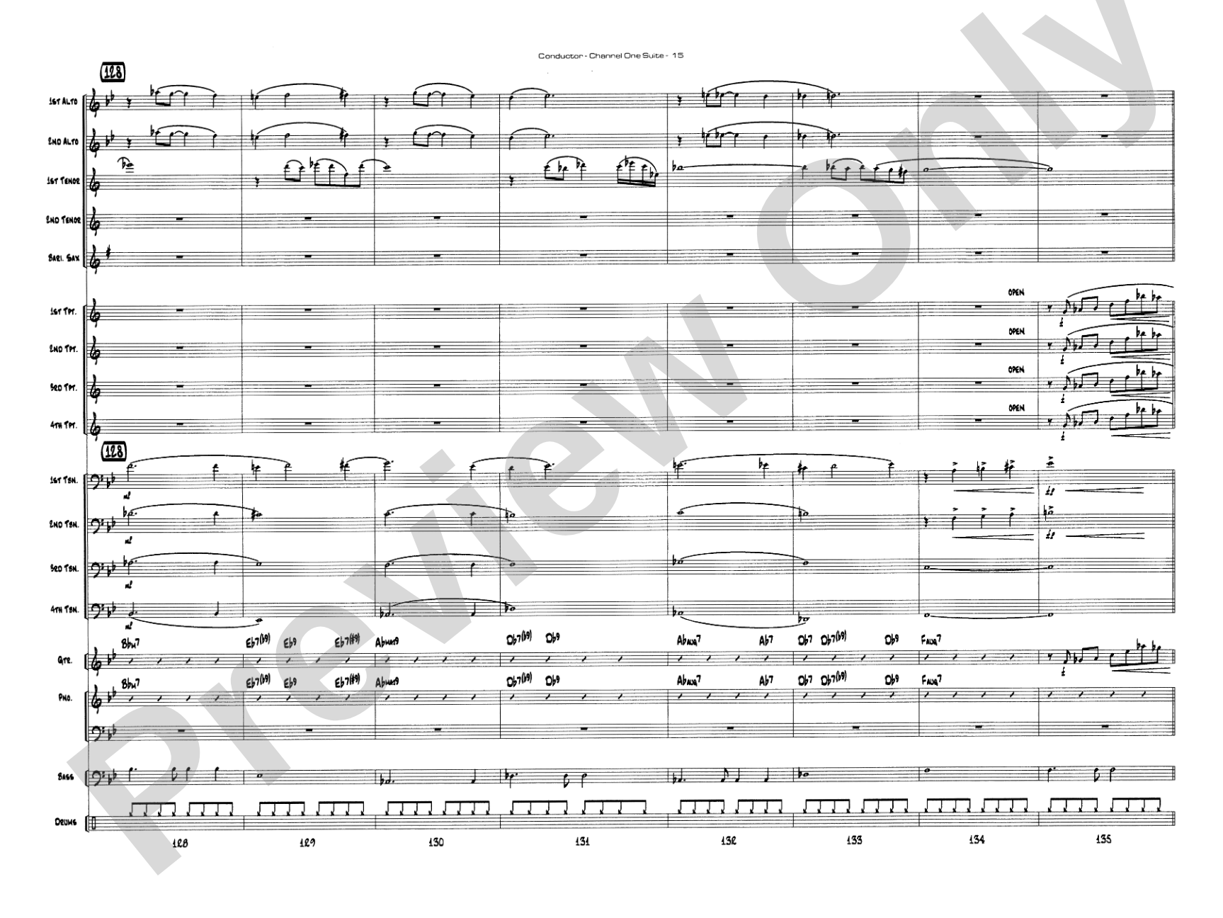 Channel One Suite: Jazz Ensemble Conductor Score & Parts