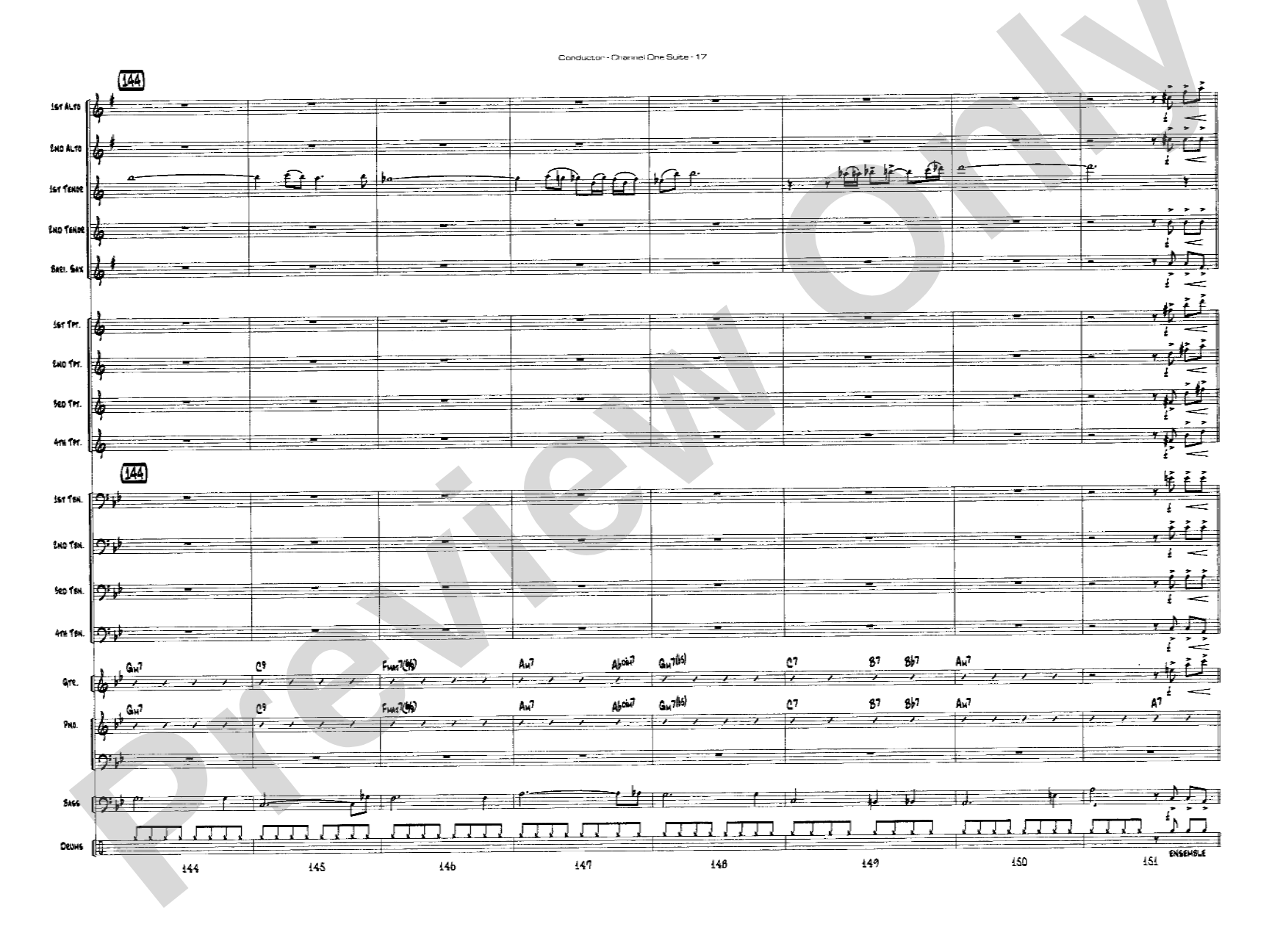 Channel One Suite: Jazz Ensemble Conductor Score & Parts
