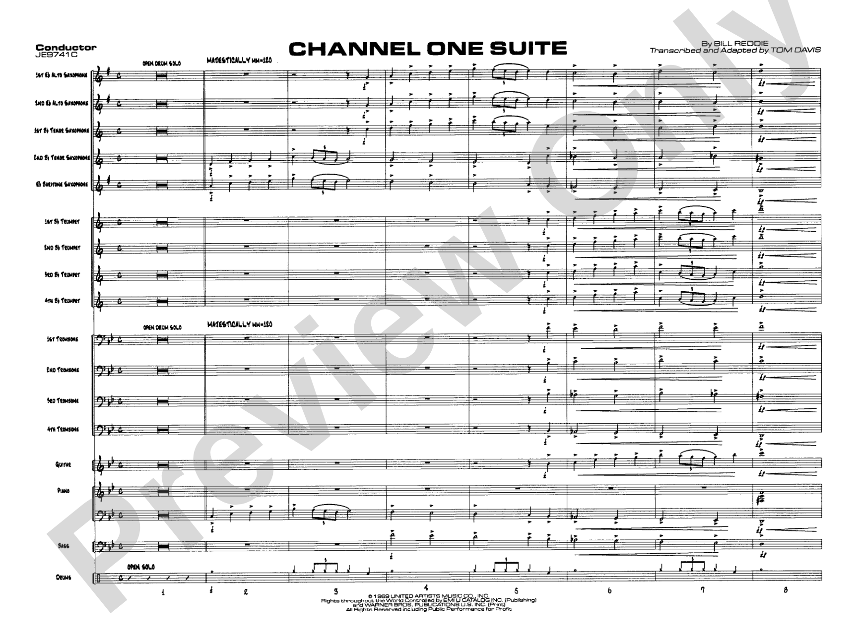 Channel One Suite: Jazz Ensemble Conductor Score & Parts