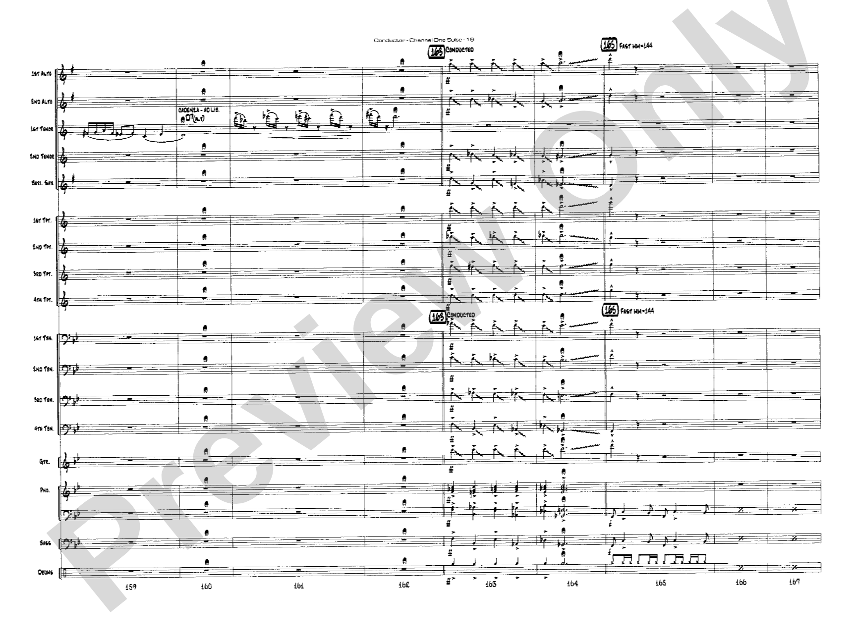 Channel One Suite: Jazz Ensemble Conductor Score & Parts