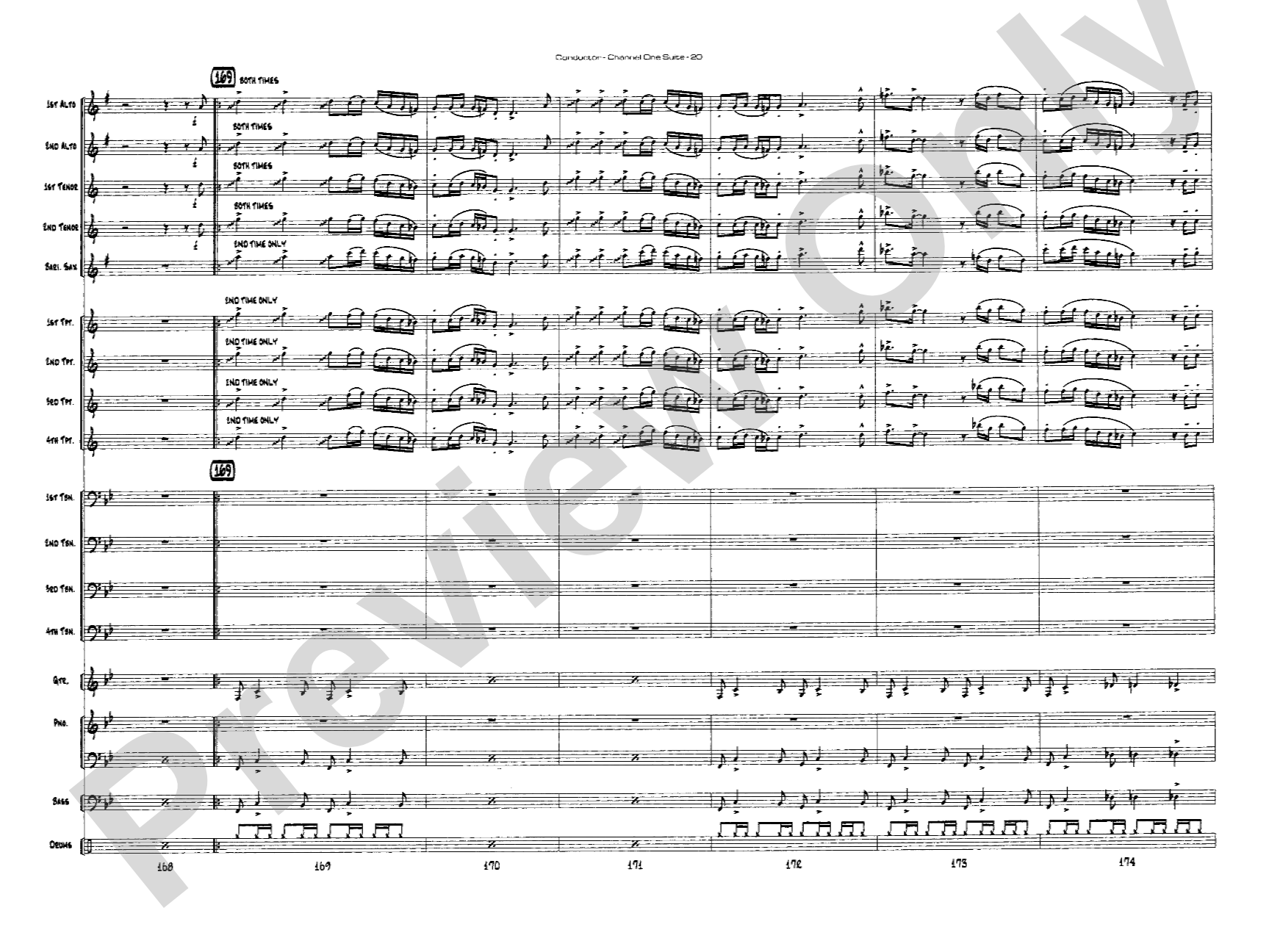 Channel One Suite: Jazz Ensemble Conductor Score & Parts