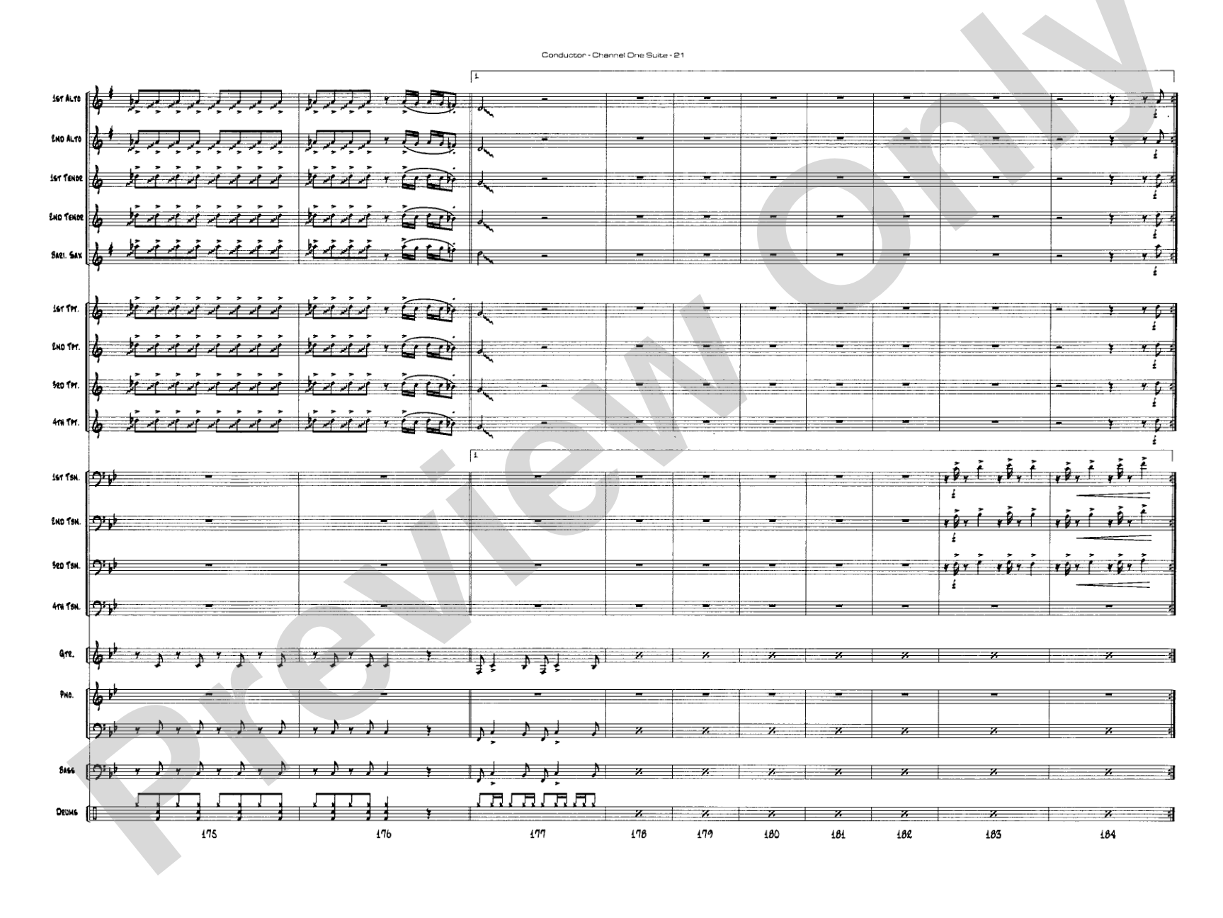 Channel One Suite: Jazz Ensemble Conductor Score & Parts