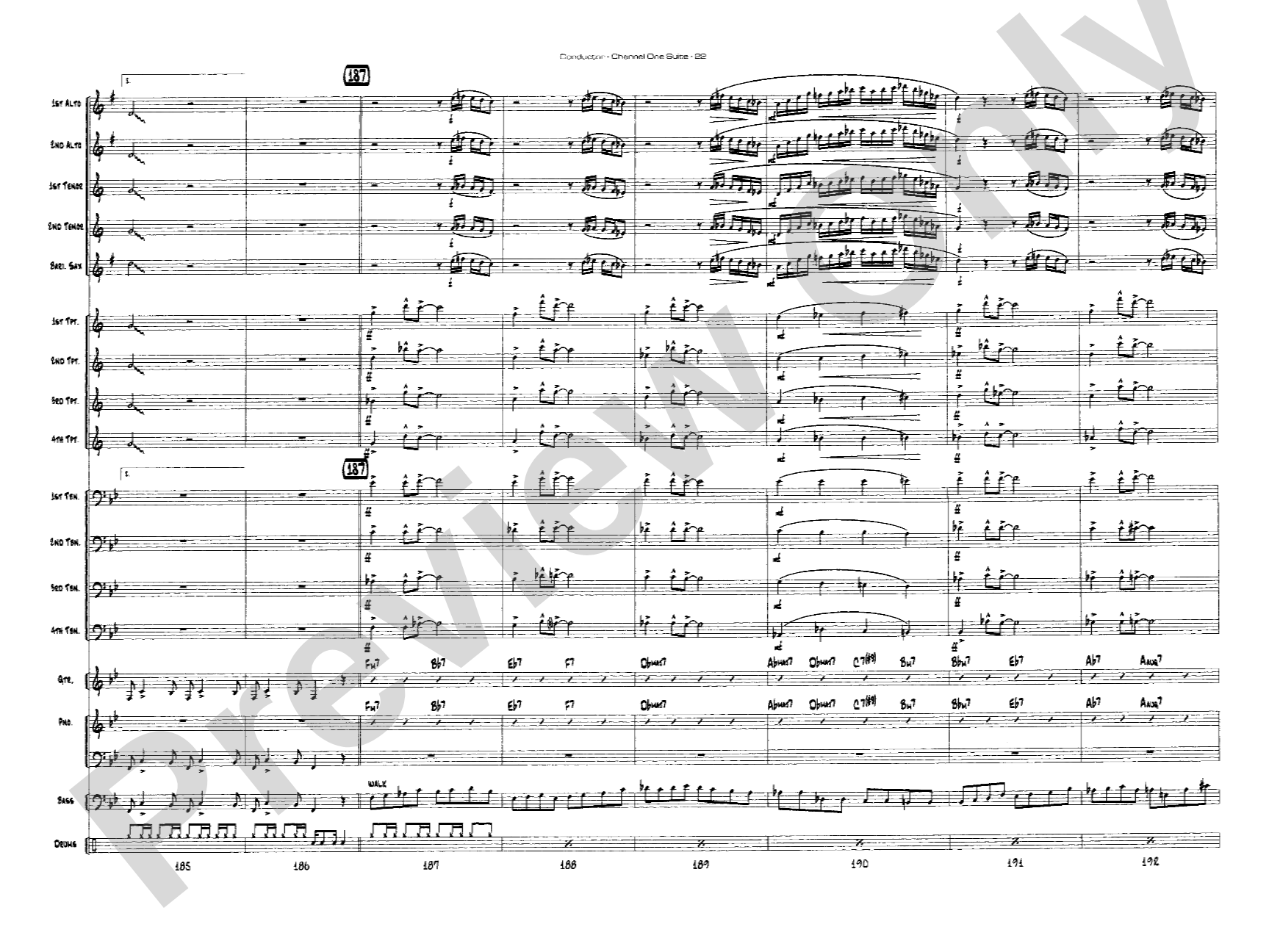 Channel One Suite: Jazz Ensemble Conductor Score & Parts