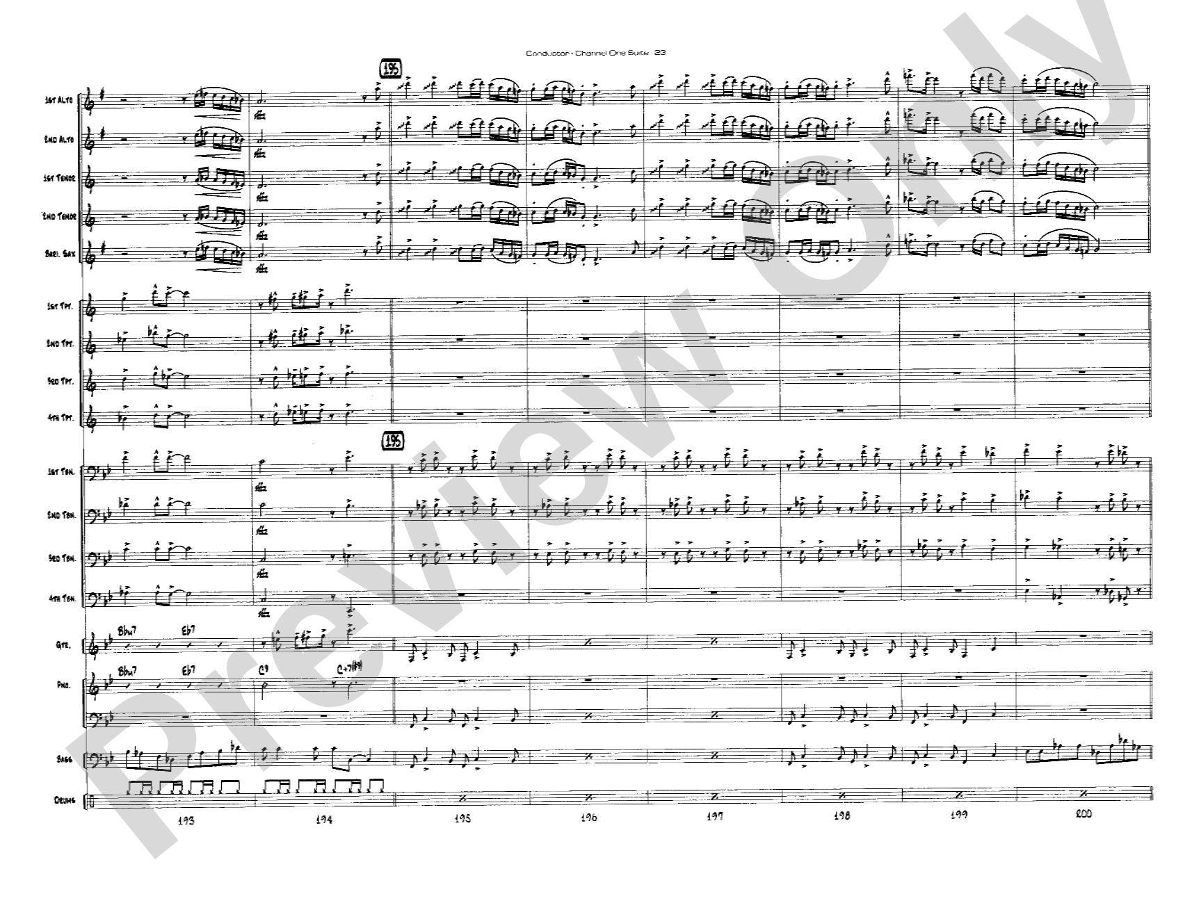 Channel One Suite: Jazz Ensemble Conductor Score & Parts