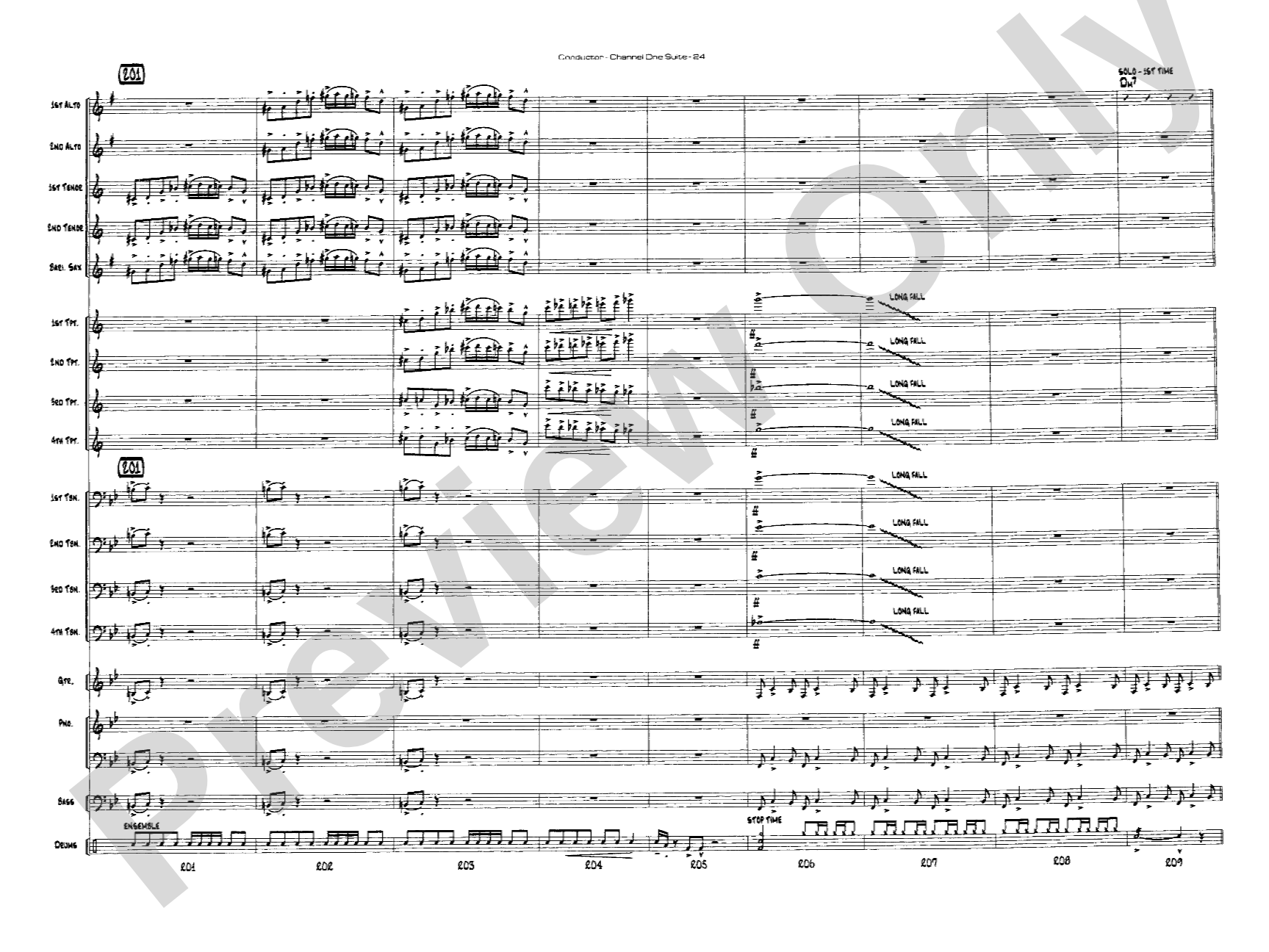 Channel One Suite: Jazz Ensemble Conductor Score & Parts