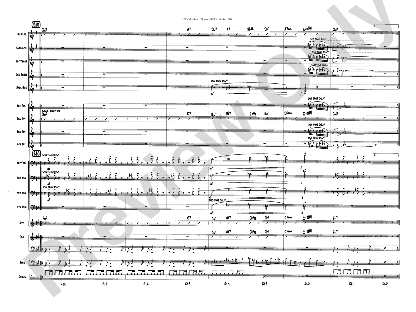 Channel One Suite: Jazz Ensemble Conductor Score & Parts