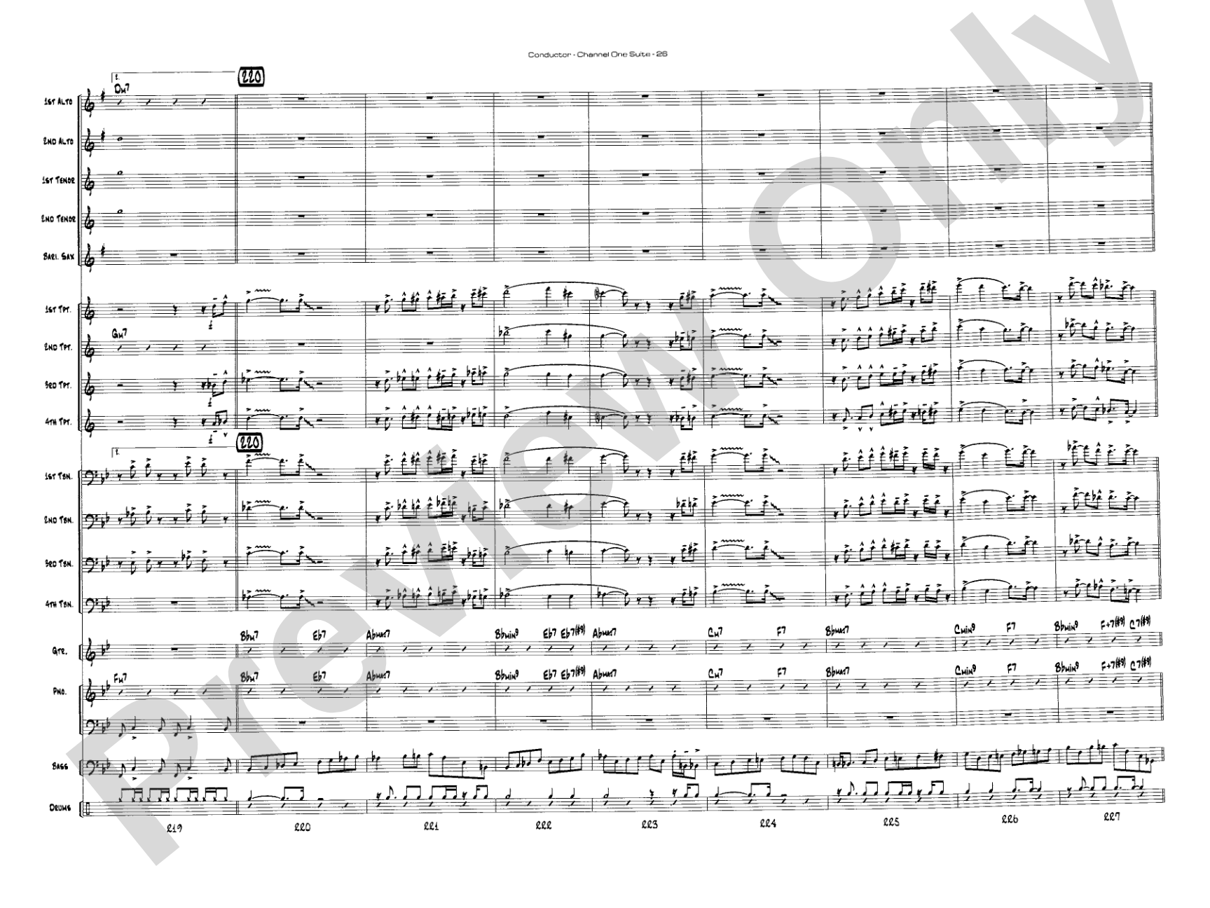Channel One Suite: Jazz Ensemble Conductor Score & Parts