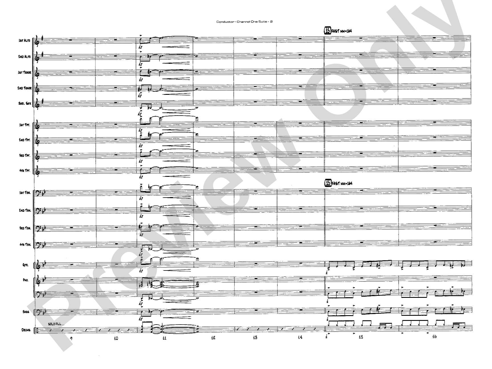 Channel One Suite: Jazz Ensemble Conductor Score & Parts