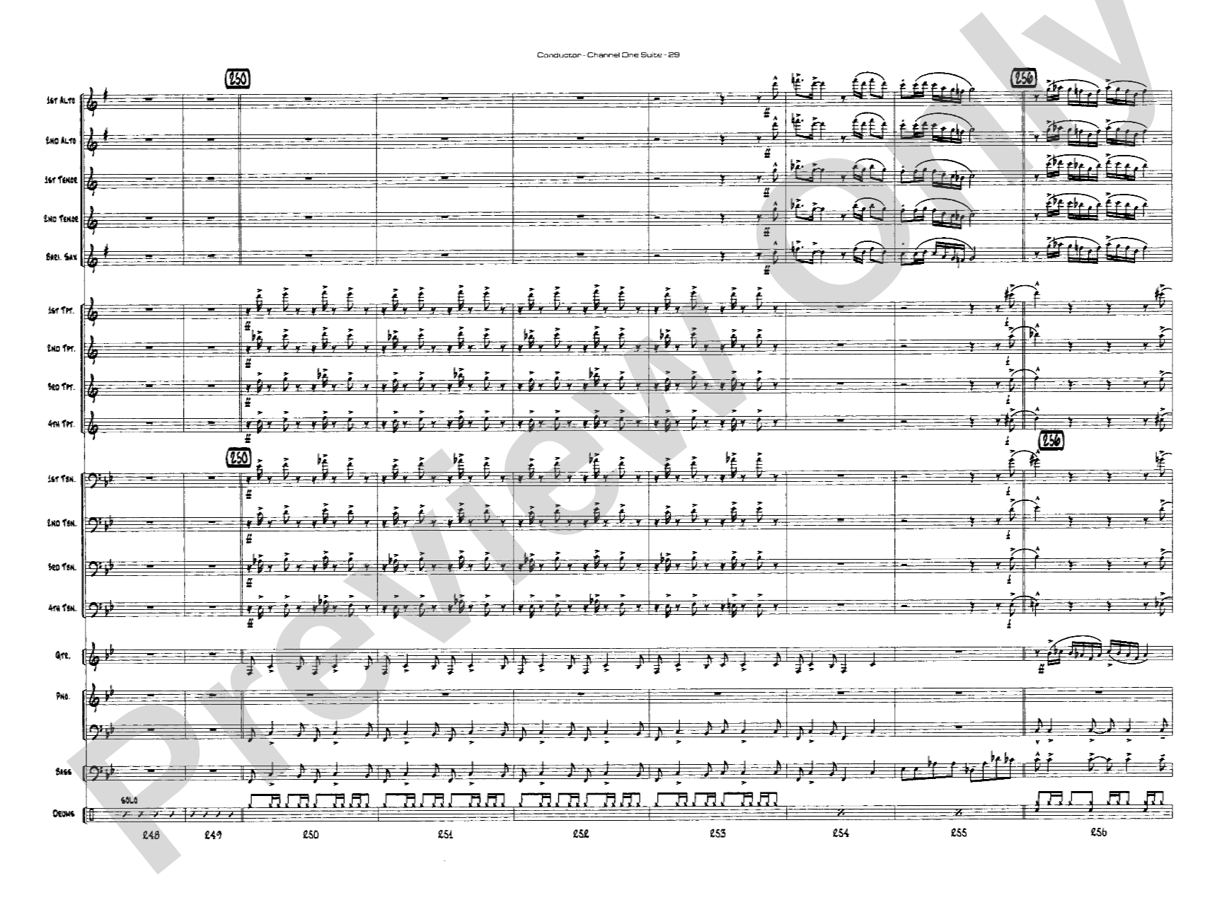 Channel One Suite: Jazz Ensemble Conductor Score & Parts