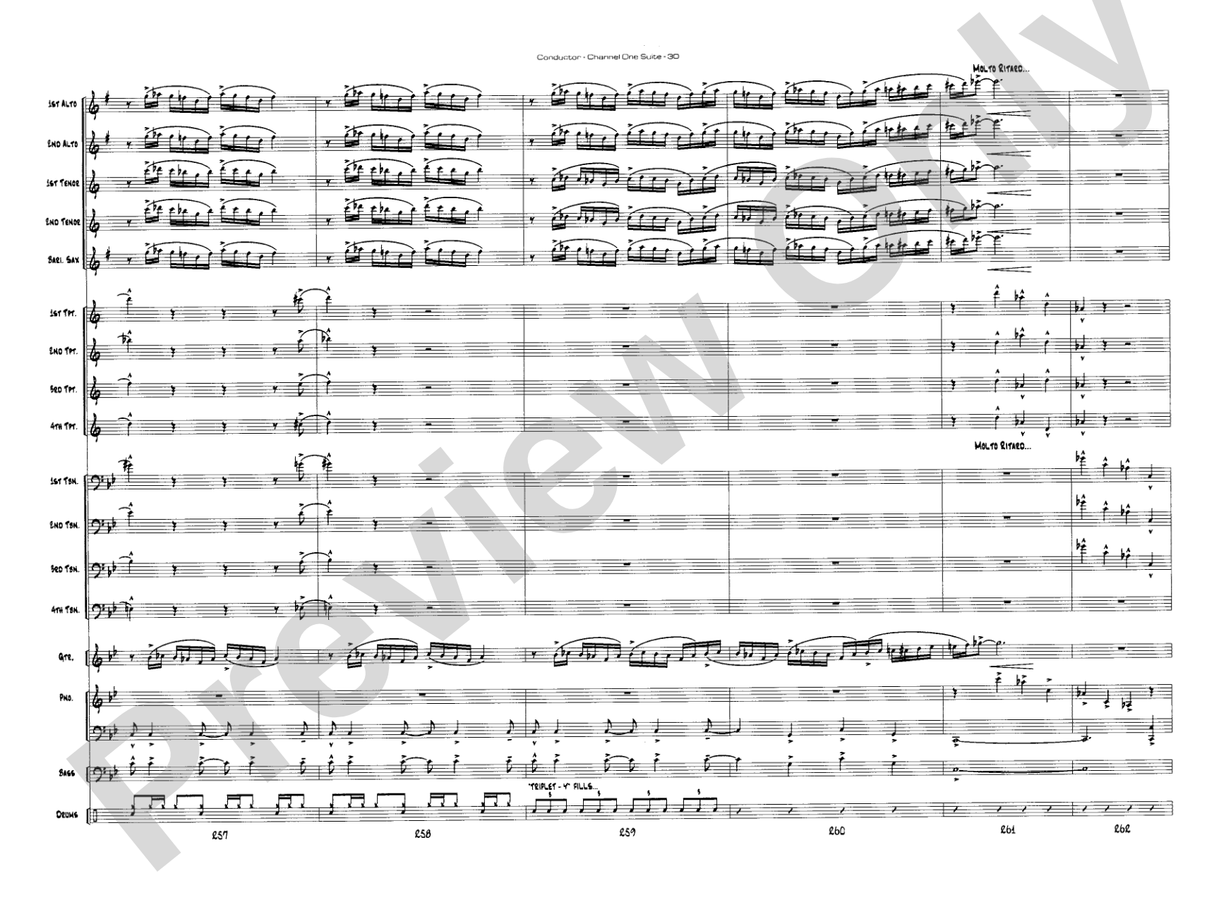 Channel One Suite: Jazz Ensemble Conductor Score & Parts