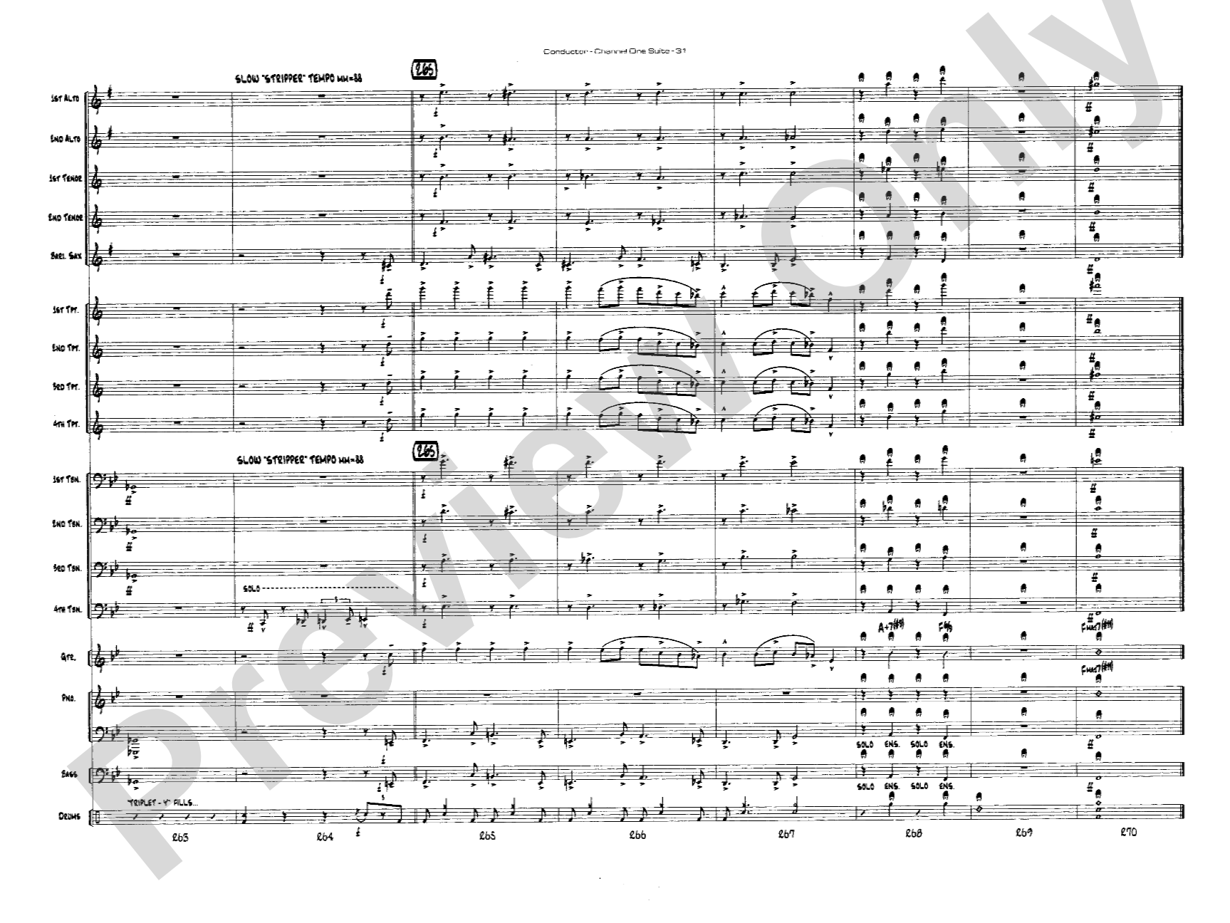 Channel One Suite: Jazz Ensemble Conductor Score & Parts