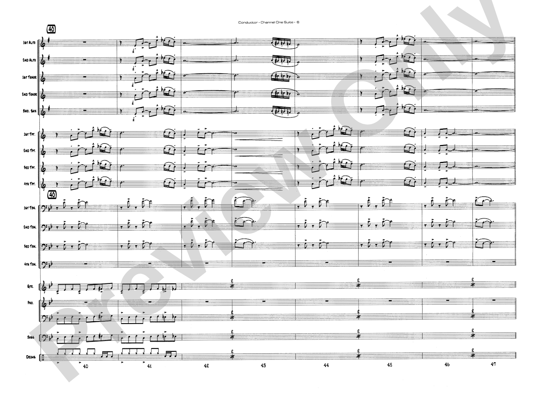 Channel One Suite: Jazz Ensemble Conductor Score & Parts