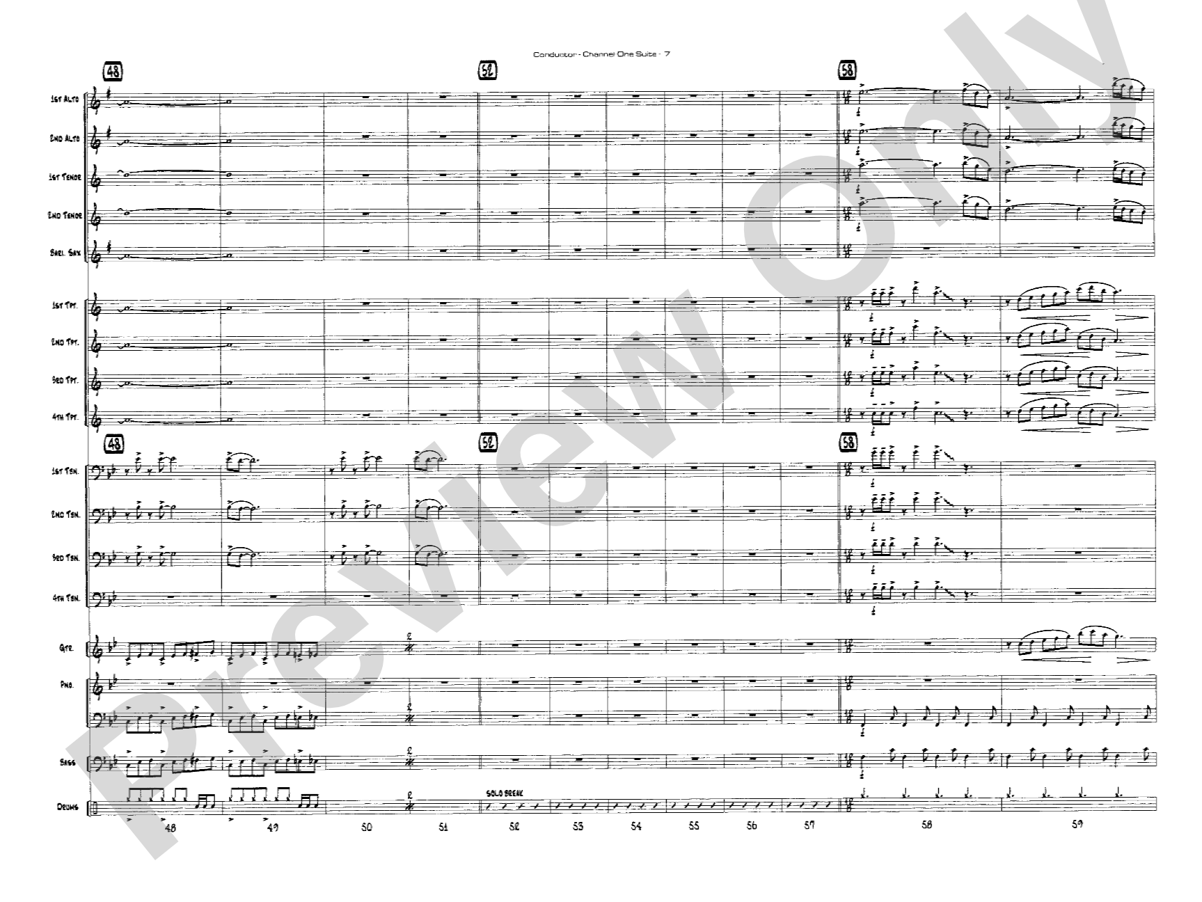 Channel One Suite: Jazz Ensemble Conductor Score & Parts