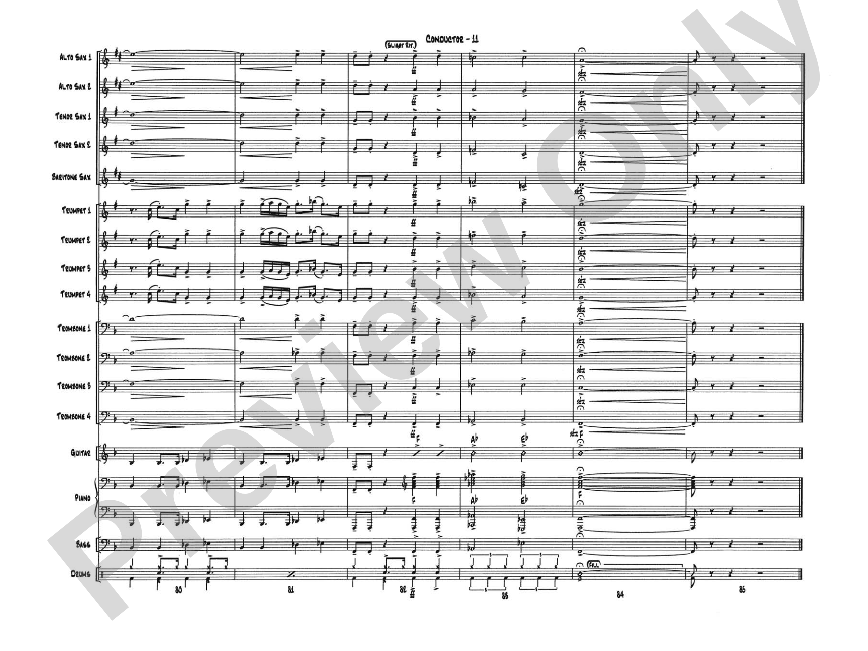 Green Onions: Jazz Ensemble Conductor Score & Parts