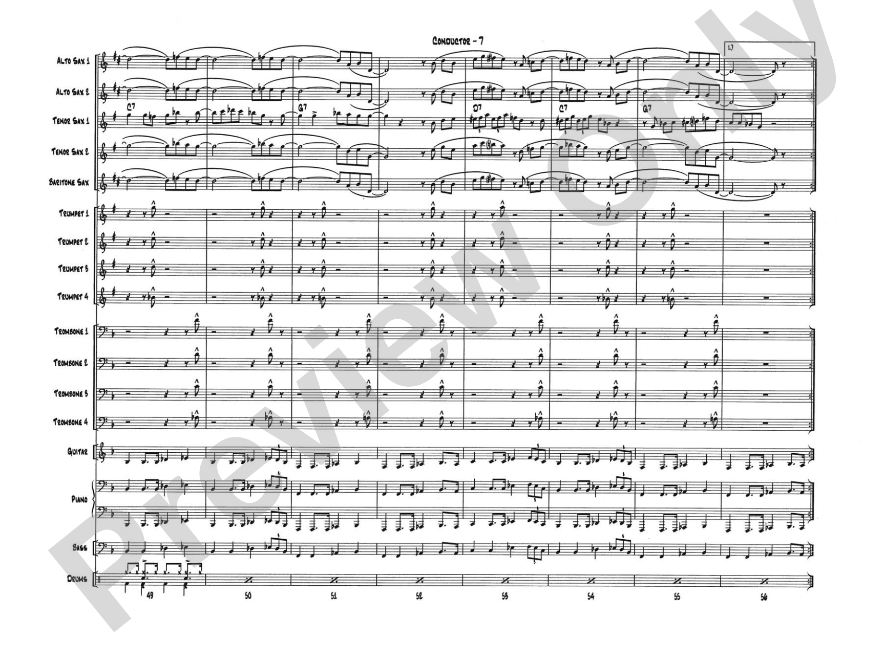 Green Onions: Jazz Ensemble Conductor Score & Parts