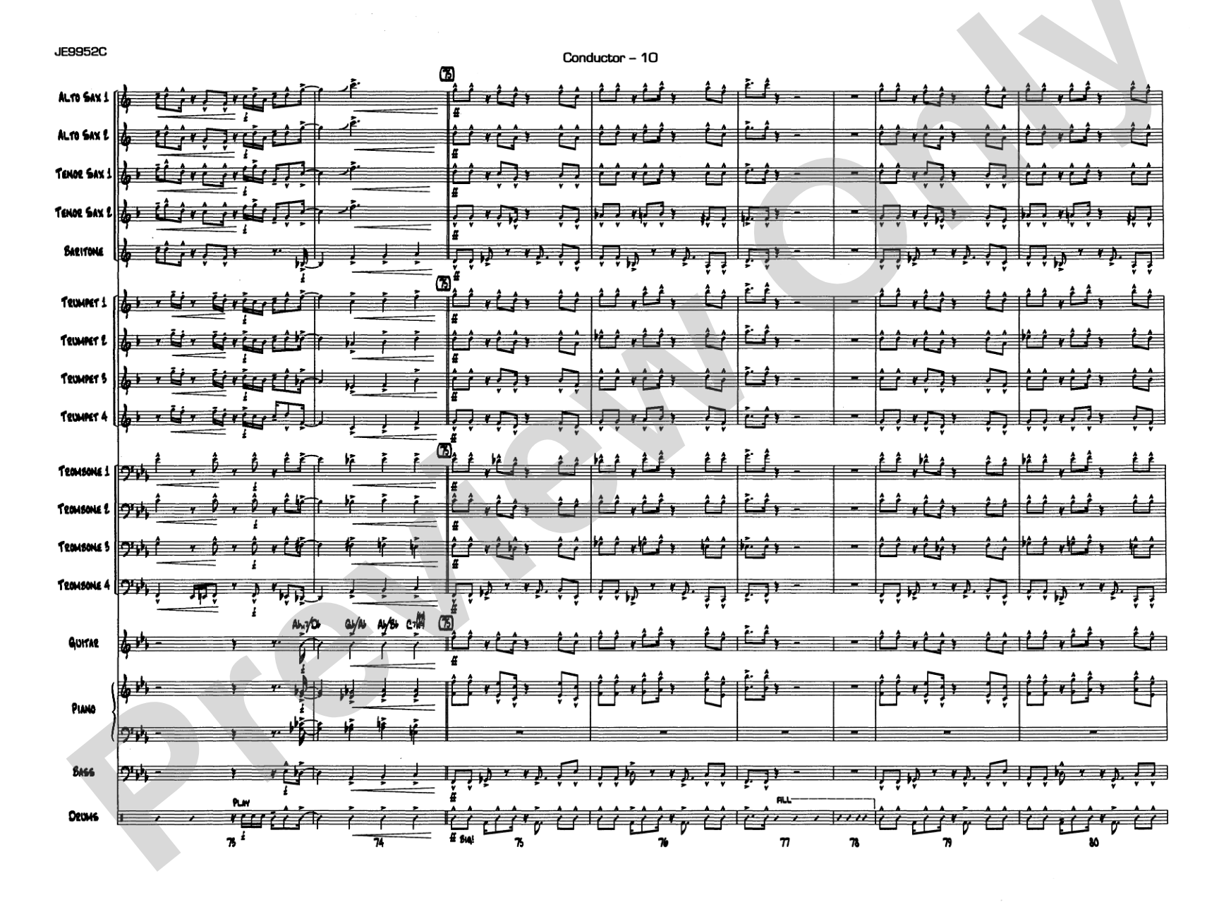 Cobblestones: Jazz Ensemble Conductor Score & Parts