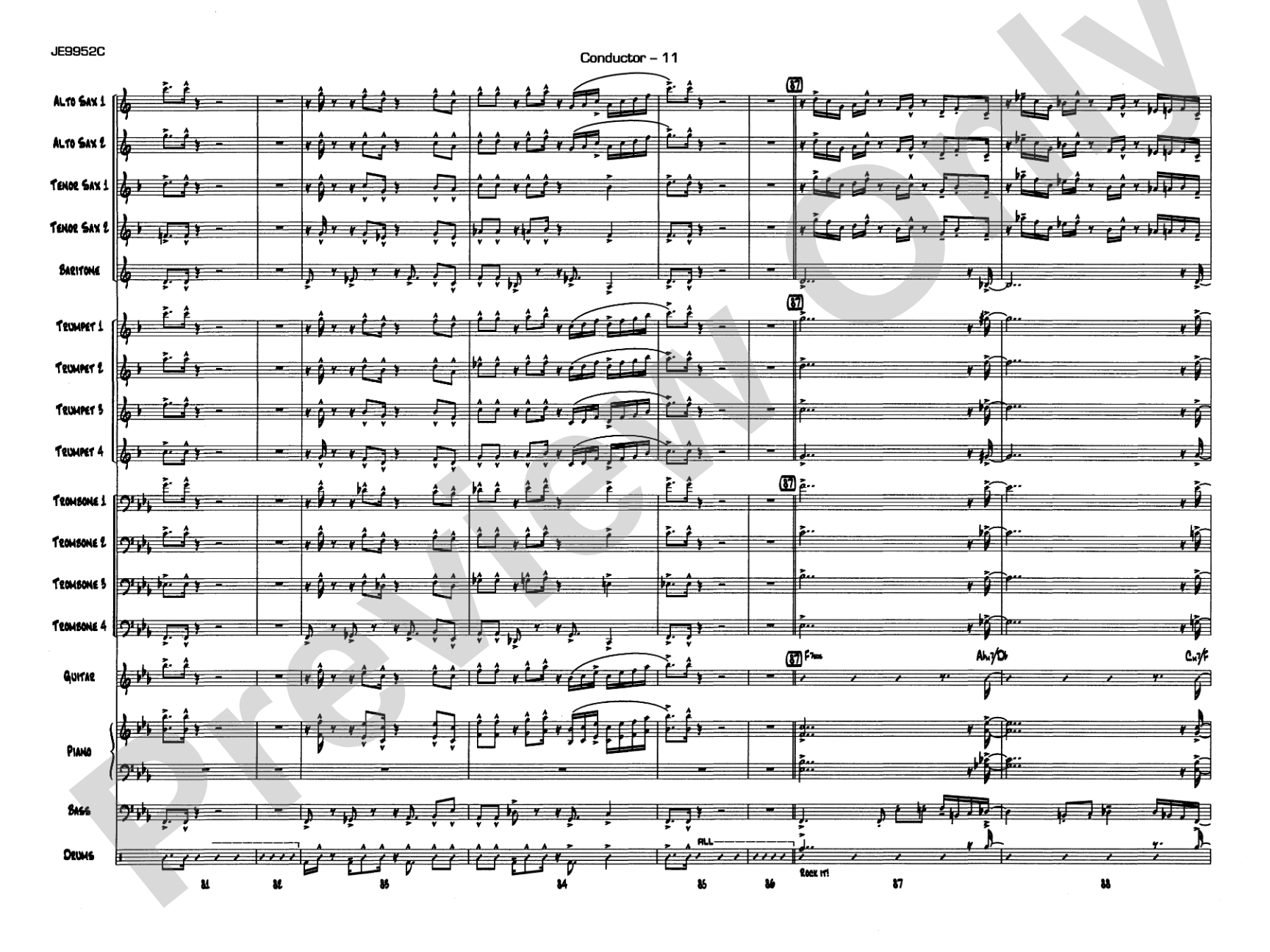 Cobblestones: Jazz Ensemble Conductor Score & Parts