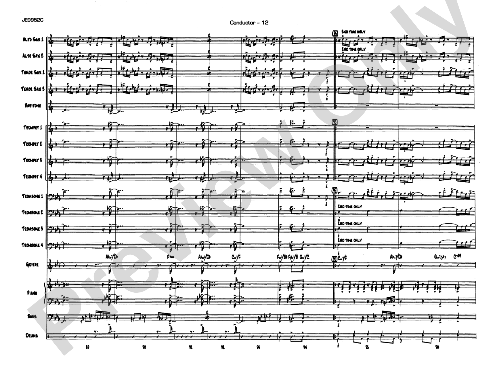 Cobblestones: Jazz Ensemble Conductor Score & Parts