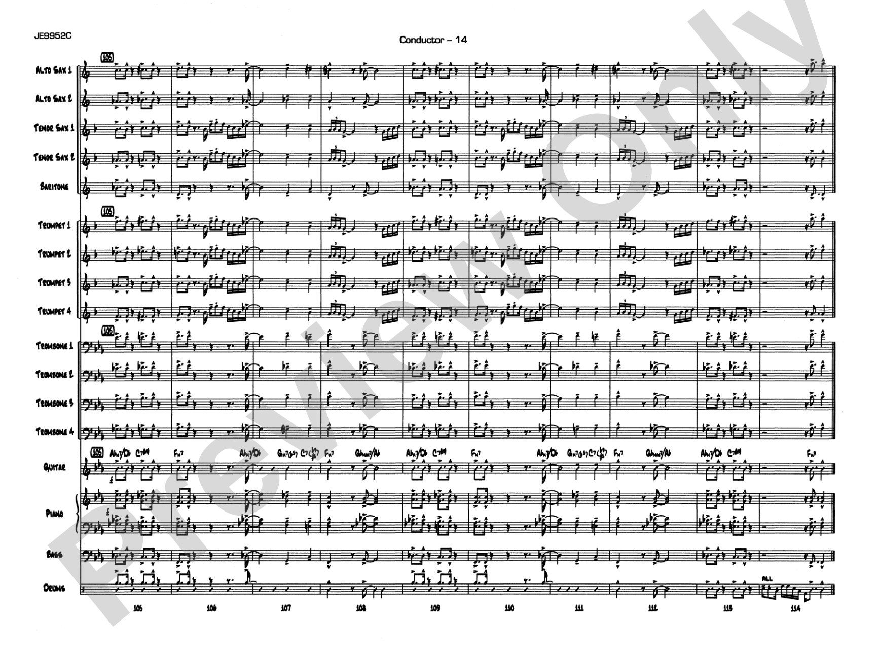 Cobblestones: Jazz Ensemble Conductor Score & Parts