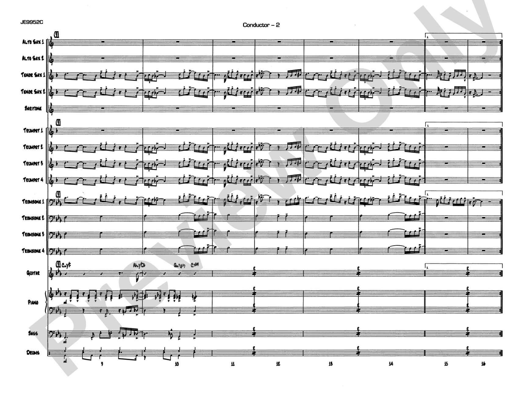 Cobblestones: Jazz Ensemble Conductor Score & Parts
