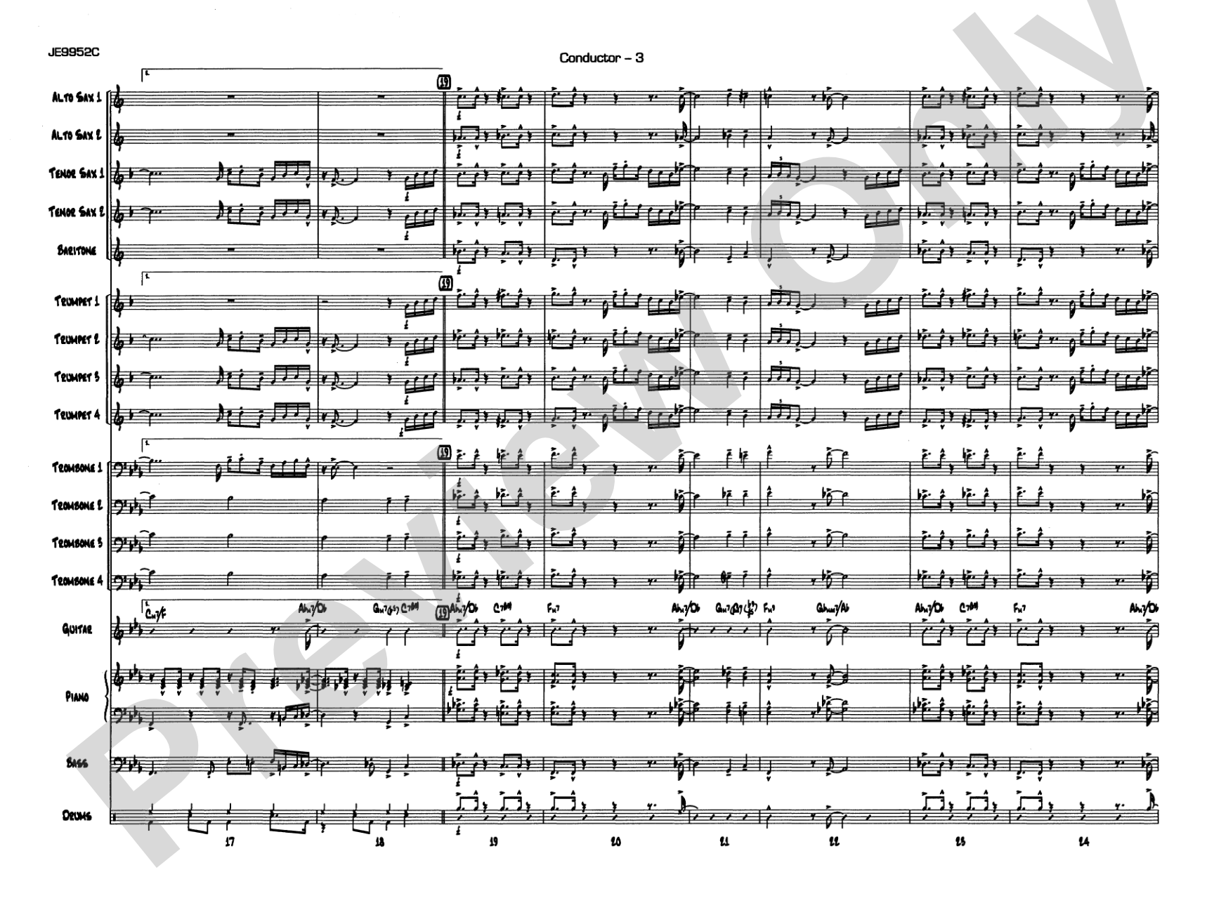 Cobblestones: Jazz Ensemble Conductor Score & Parts