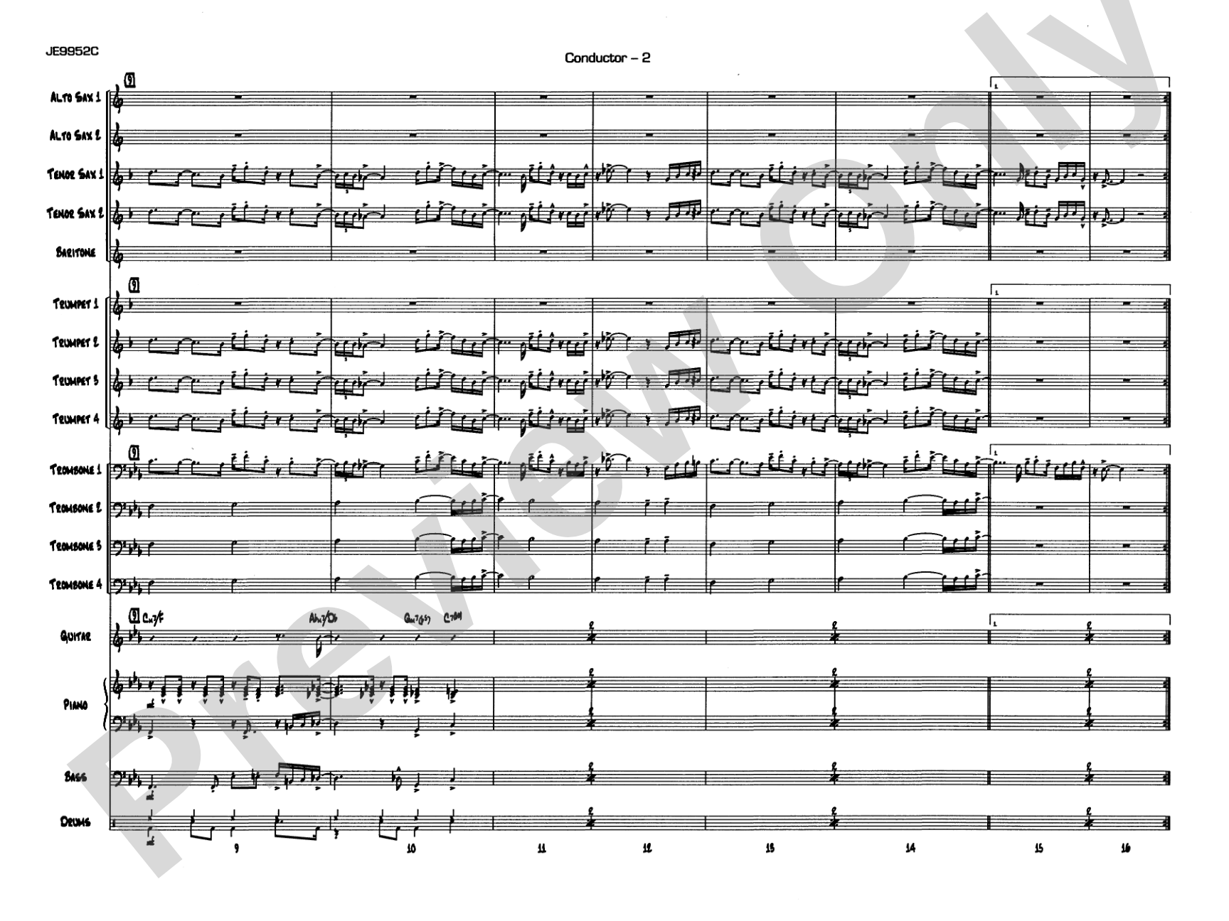Cobblestones: Jazz Ensemble Conductor Score & Parts