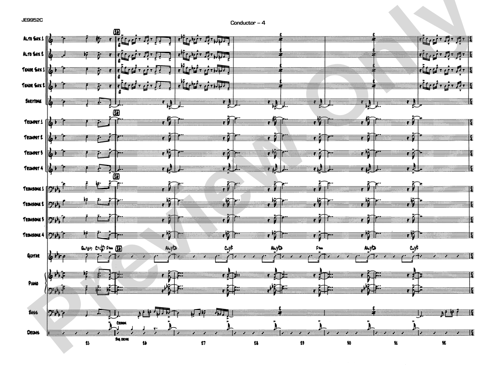 Cobblestones: Jazz Ensemble Conductor Score & Parts