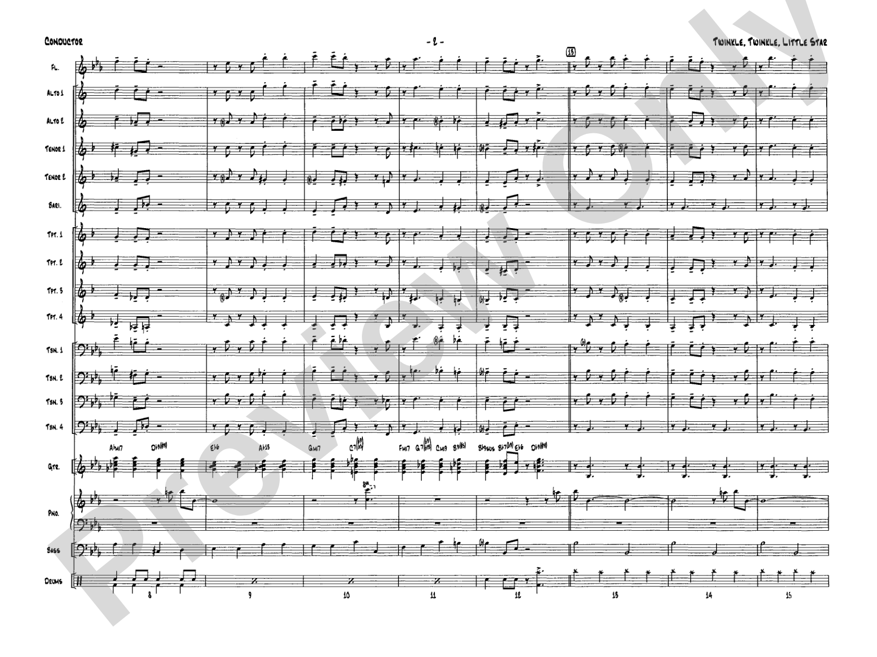 Twinkle, Twinkle Little Star: Score