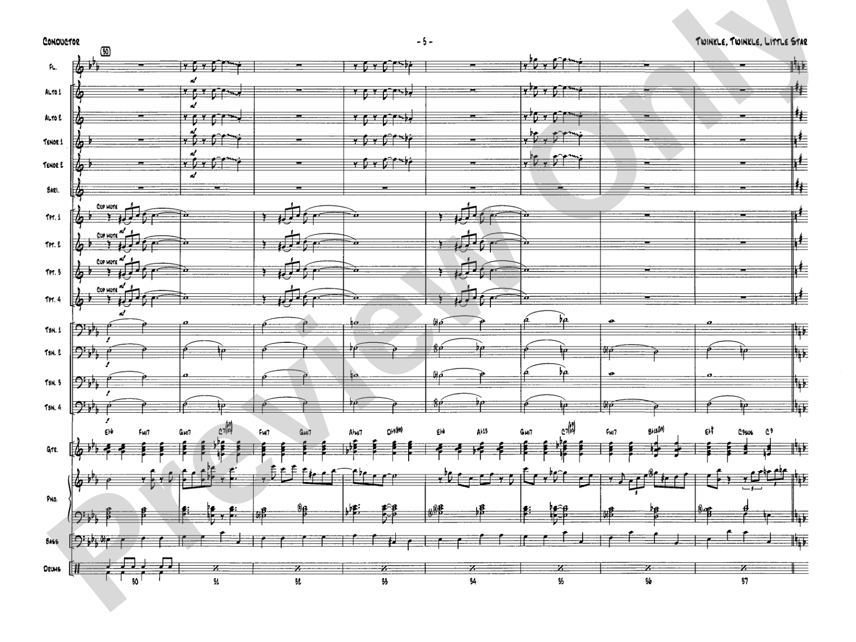 Twinkle, Twinkle Little Star: Score