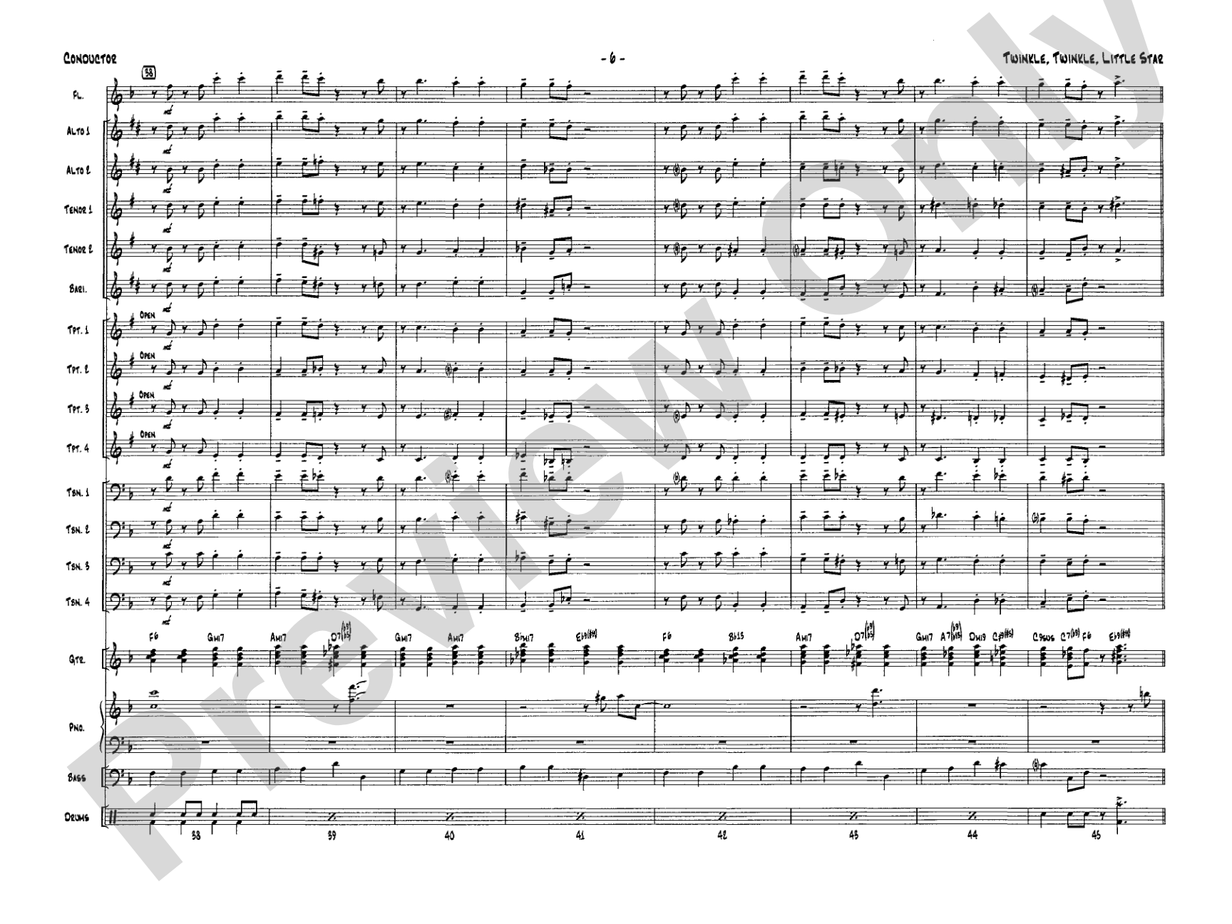 Twinkle, Twinkle Little Star: Score