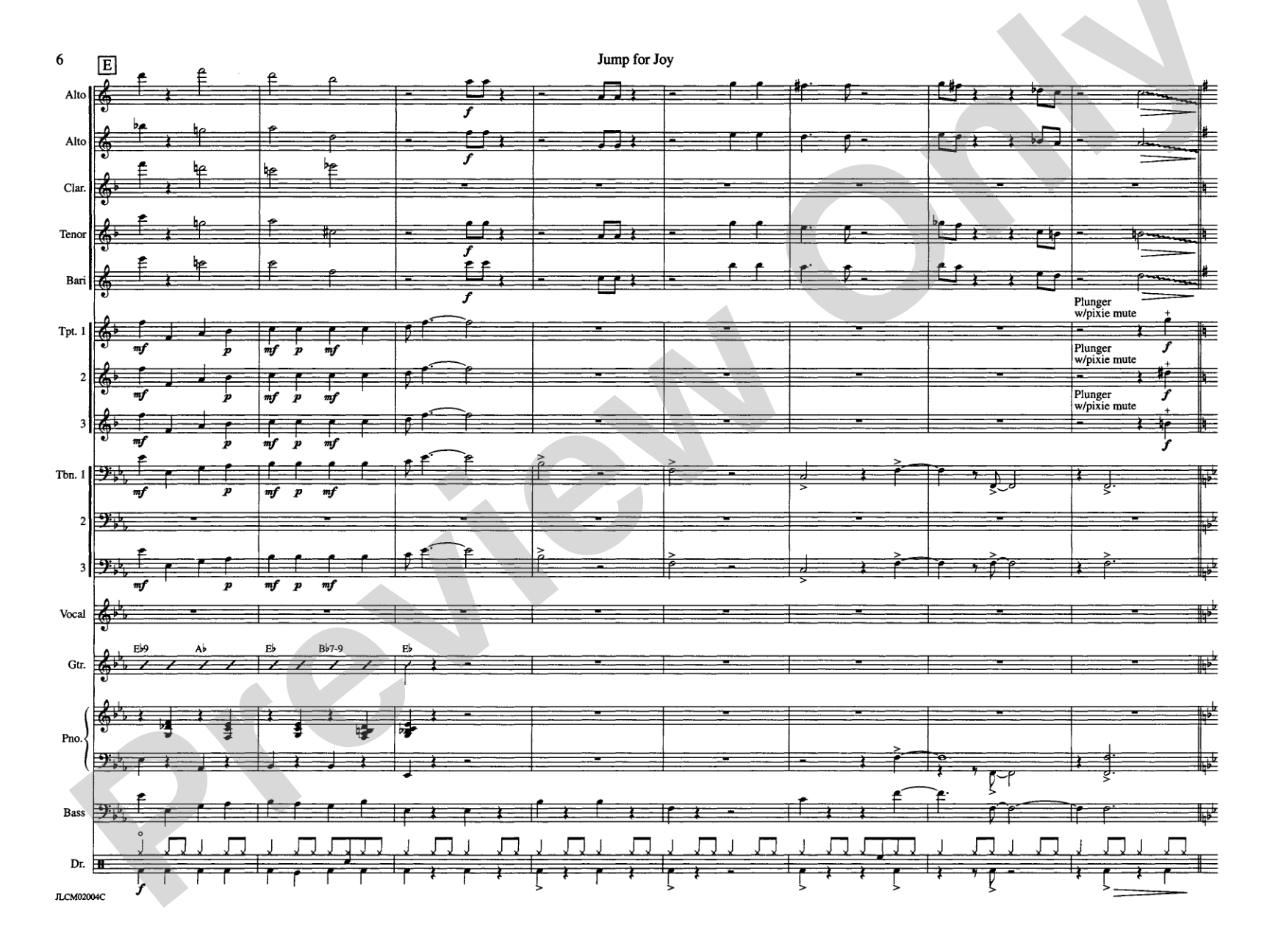 Jump for Joy: Jazz Ensemble Conductor Score & Parts