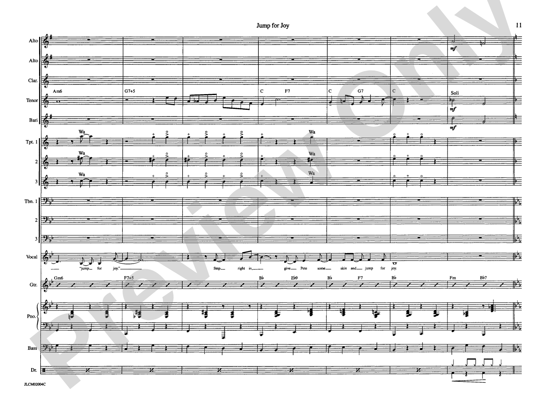 Jump for Joy: Jazz Ensemble Conductor Score & Parts
