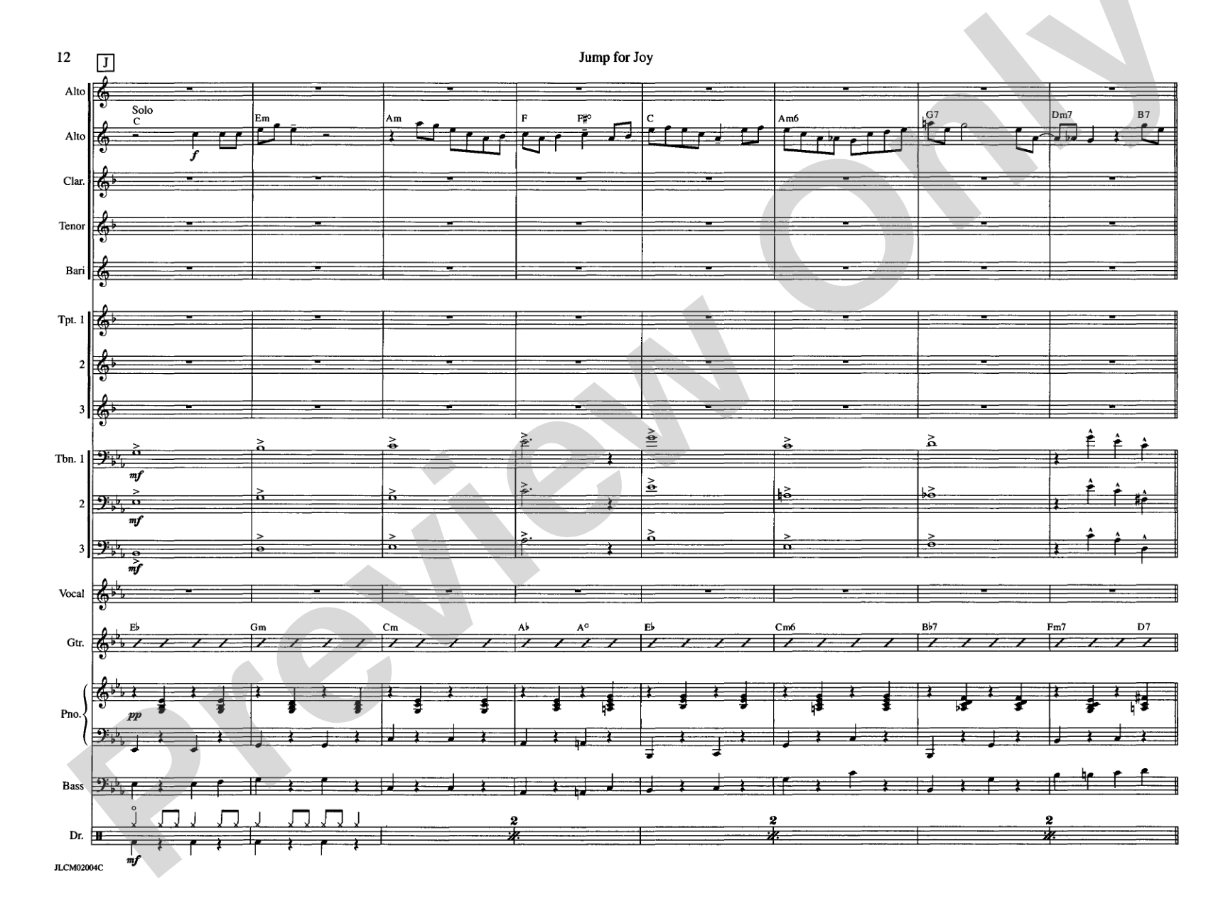 Jump for Joy: Jazz Ensemble Conductor Score & Parts